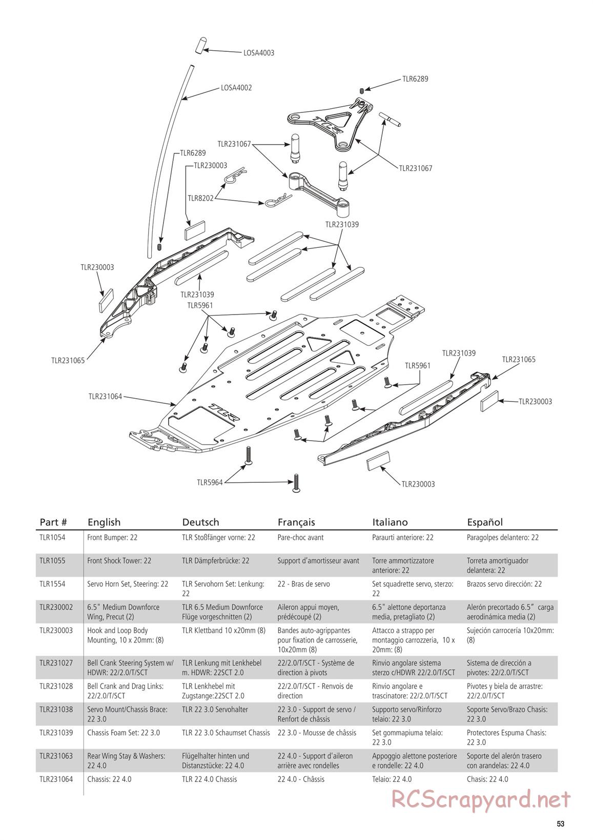 Team Losi - TLR 22 4.0 SR Race Spec - Manual - Page 53