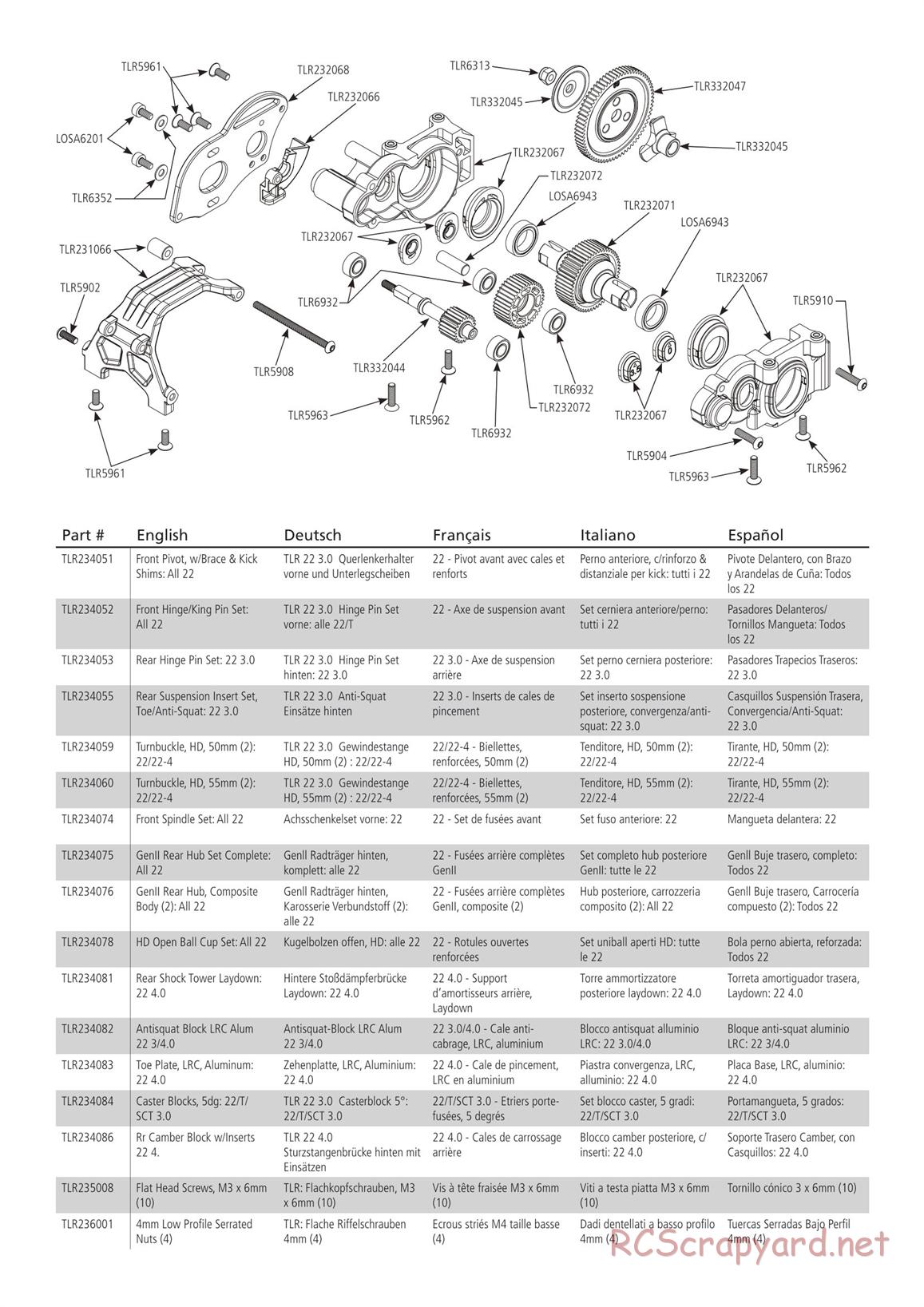 Team Losi - TLR 22 4.0 SR Race Spec - Manual - Page 56