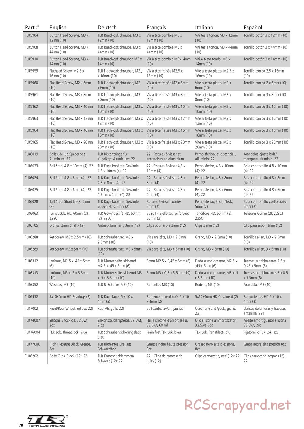 Team Losi - 22T 4.0 Race - Manual - Page 9