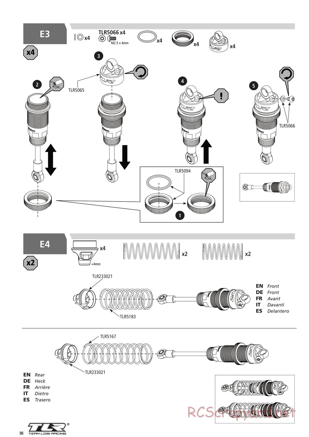 Team Losi - 22T 4.0 Race - Manual - Page 36