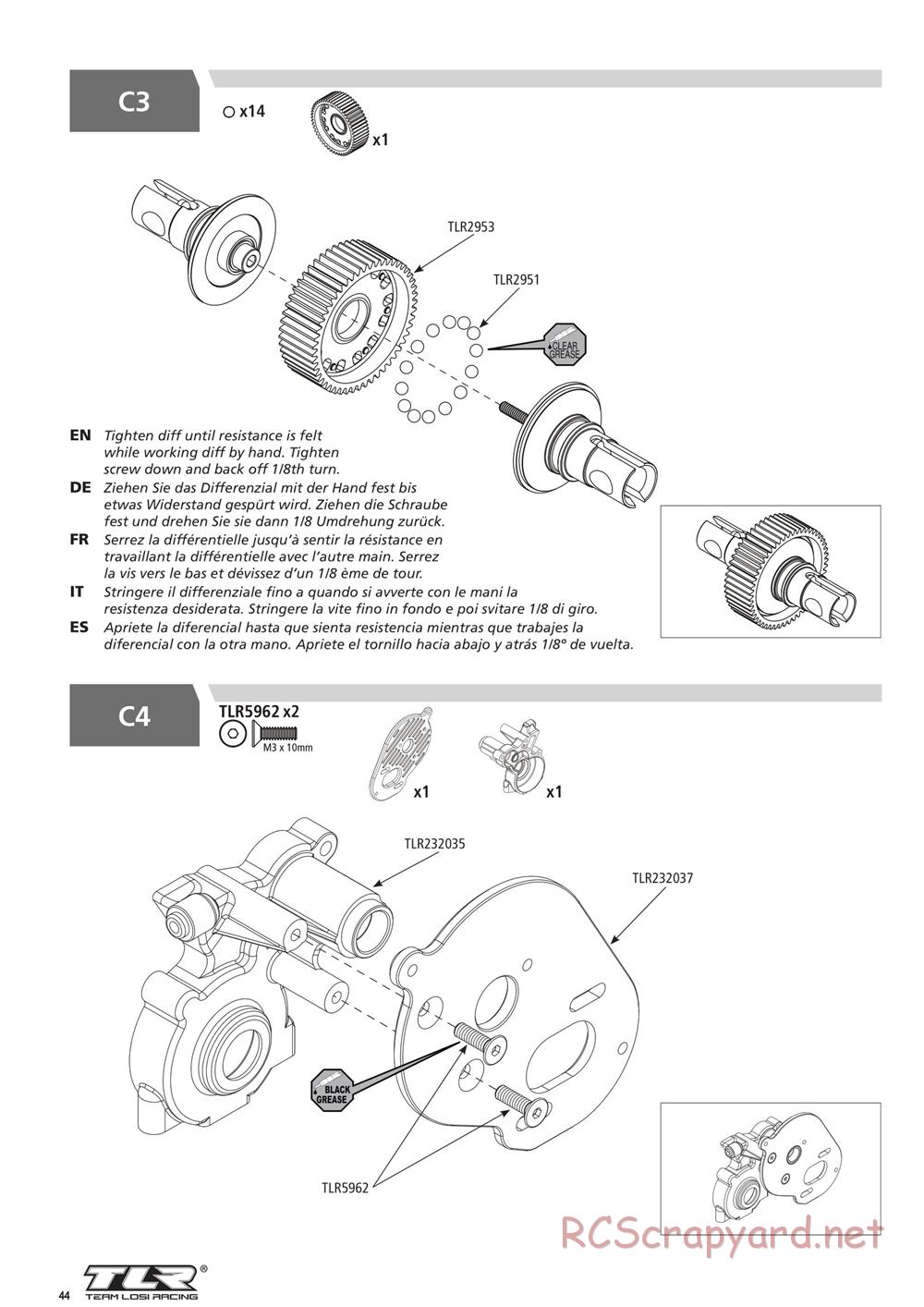 Team Losi - 22T 4.0 Race - Manual - Page 44