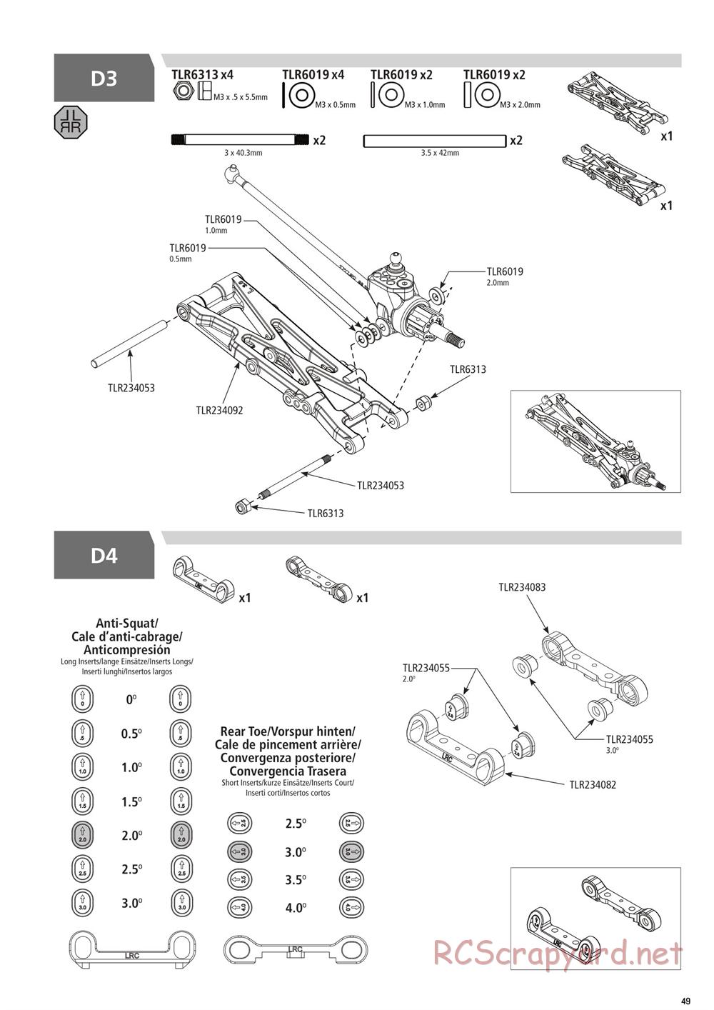 Team Losi - 22T 4.0 Race - Manual - Page 49