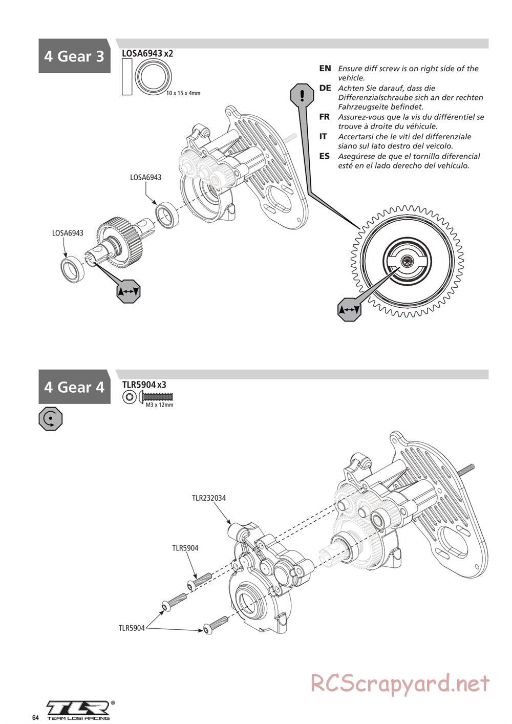 Team Losi - 22T 4.0 Race - Manual - Page 64