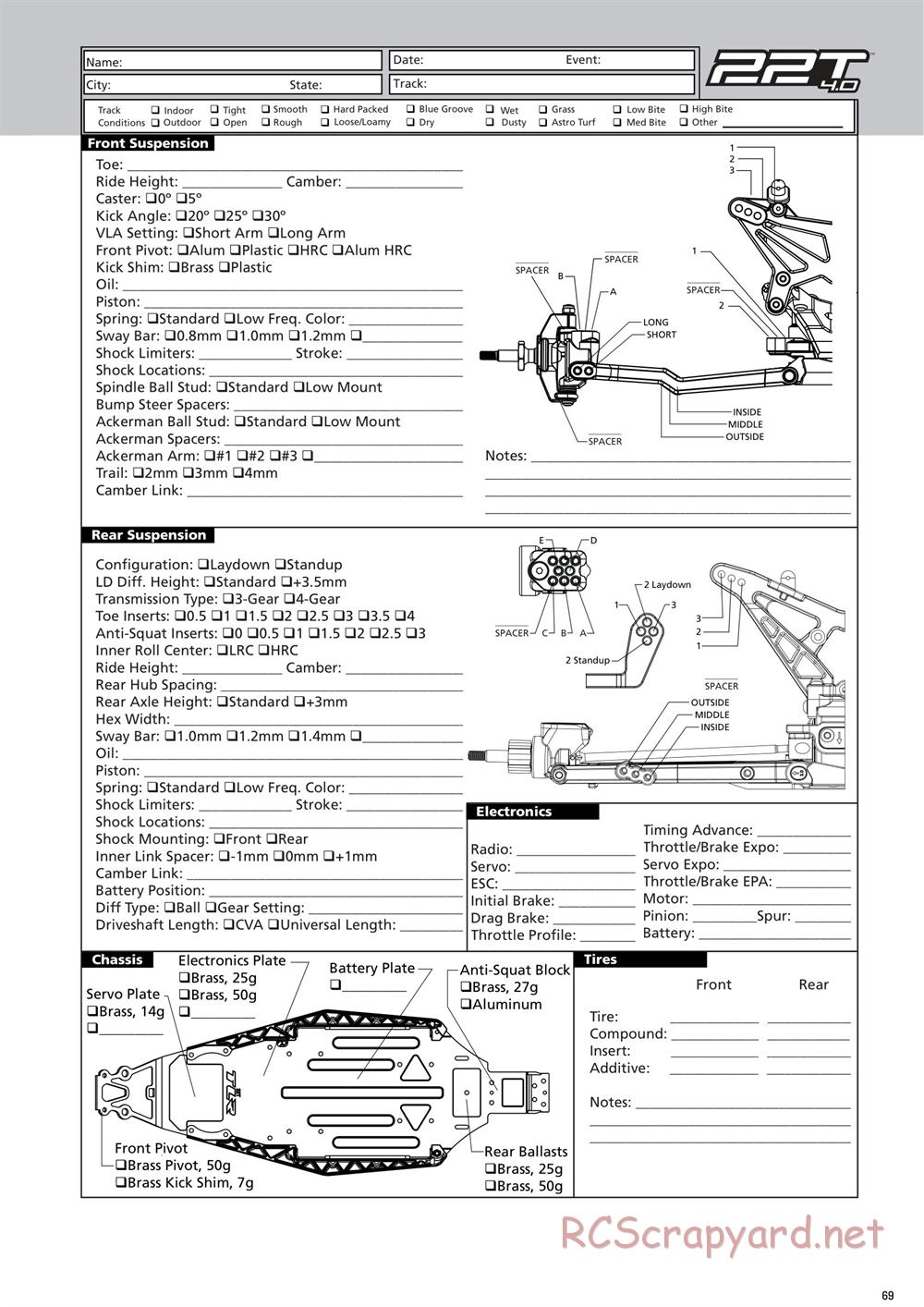 Team Losi - 22T 4.0 Race - Manual - Page 69