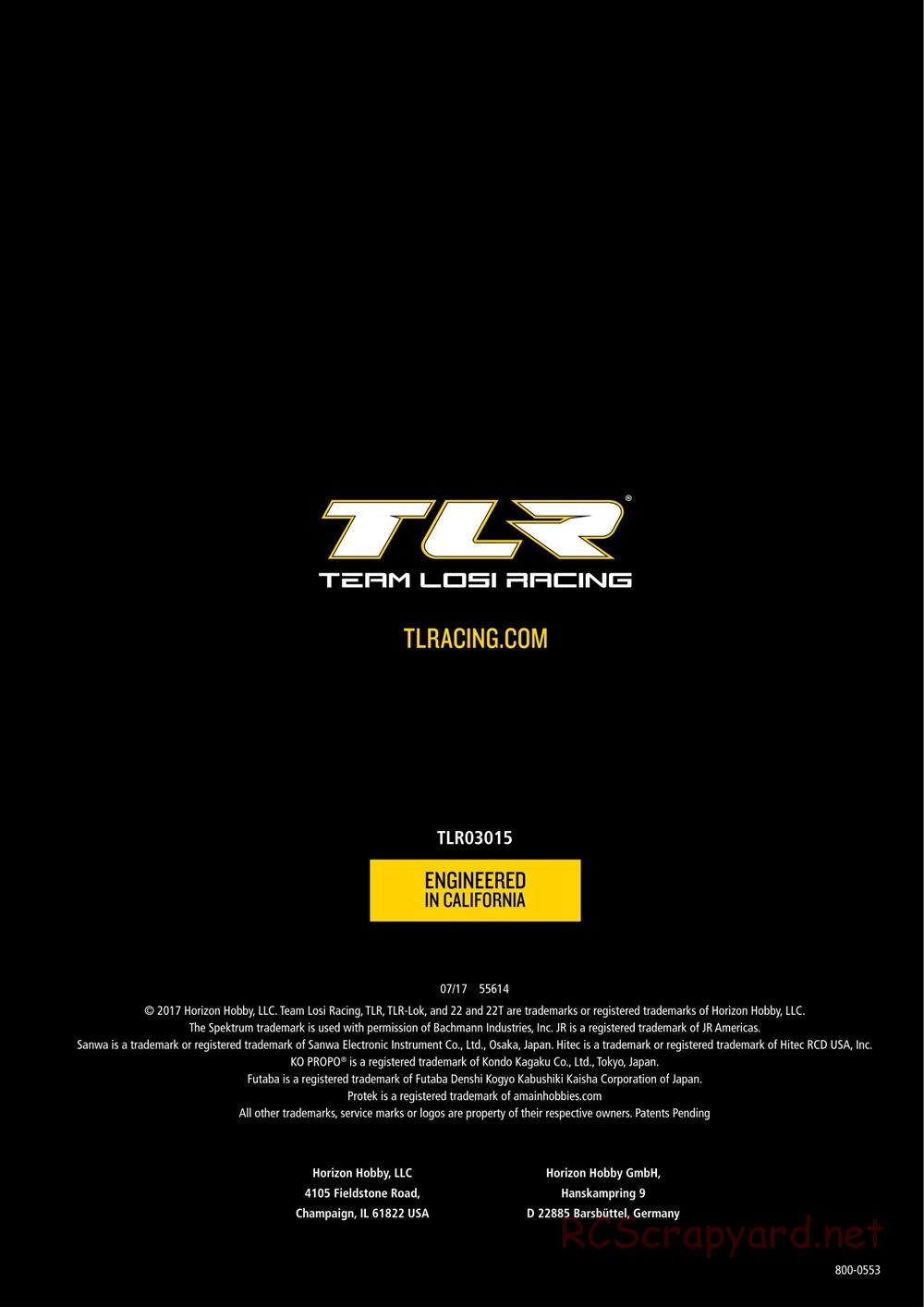 Team Losi - 22T 4.0 Race - Manual - Page 88