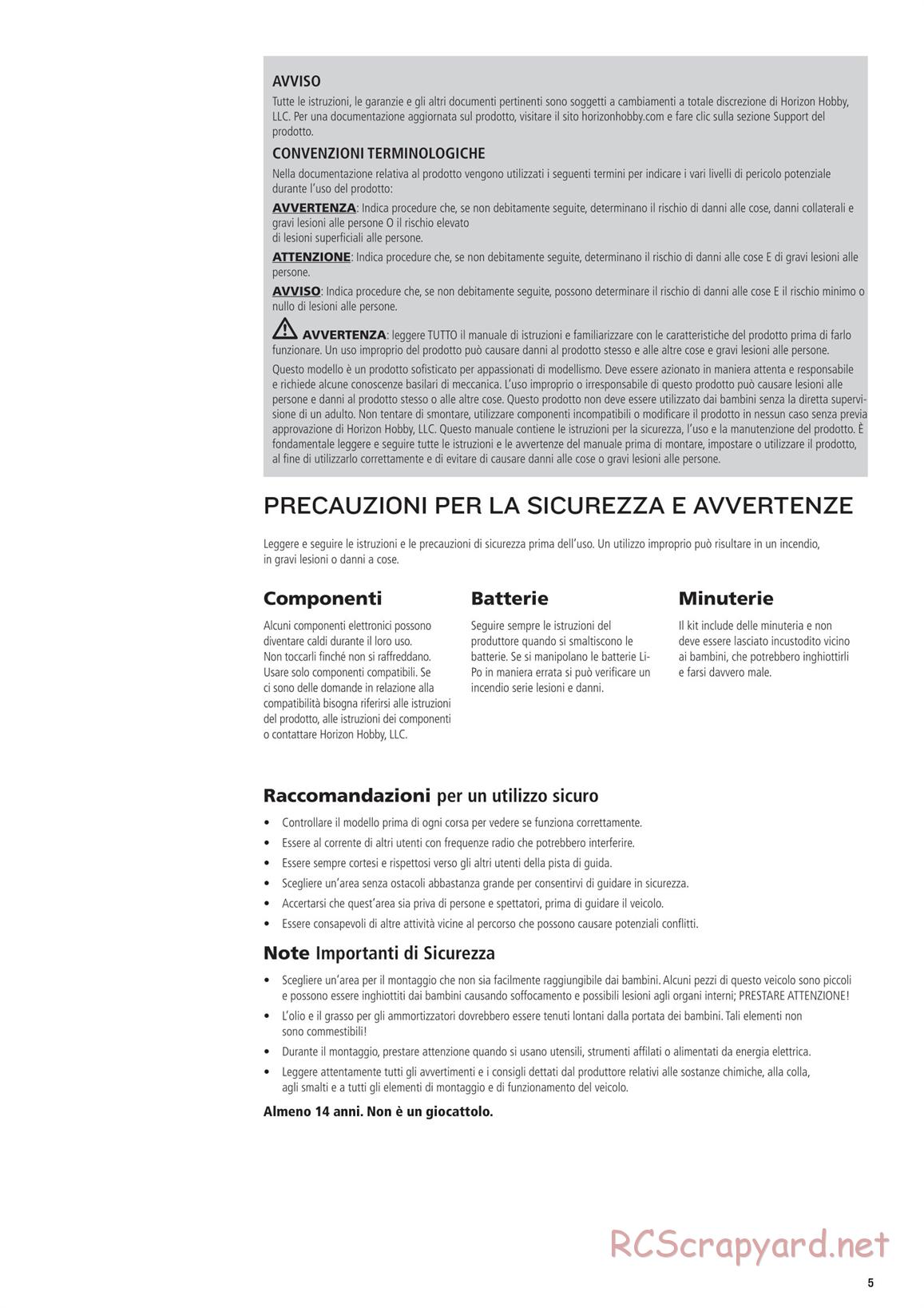 Team Losi - TLR 22 5.0 SR Race Spec - Manual - Page 5