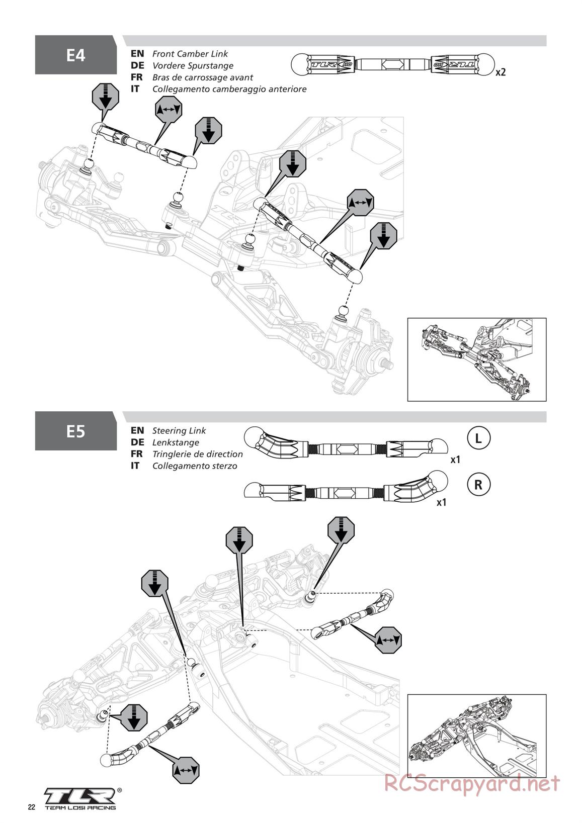 Team Losi - TLR 22 5.0 SR Race Spec - Manual - Page 22