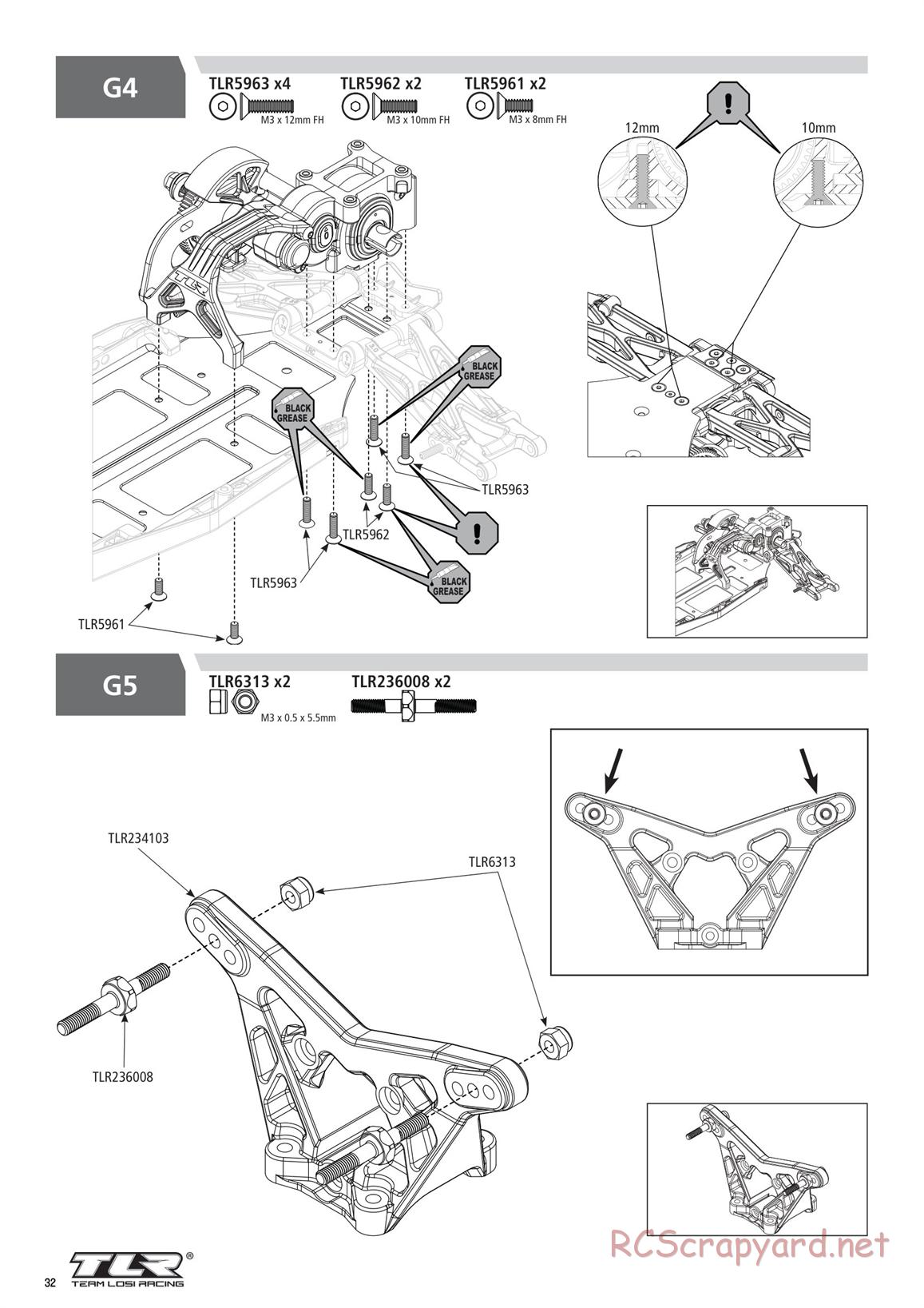 Team Losi - TLR 22 5.0 SR Race Spec - Manual - Page 32