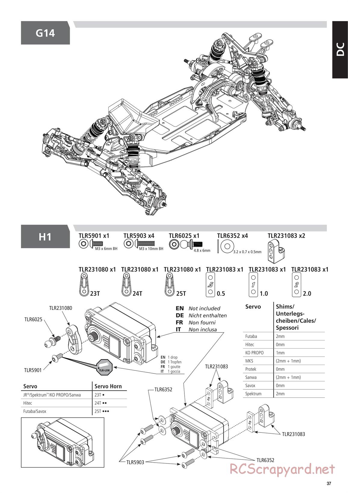 Team Losi - TLR 22 5.0 SR Race Spec - Manual - Page 37