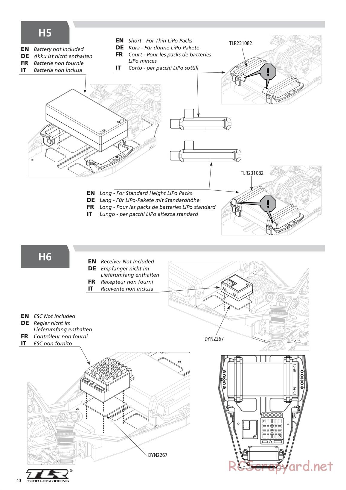 Team Losi - TLR 22 5.0 SR Race Spec - Manual - Page 40