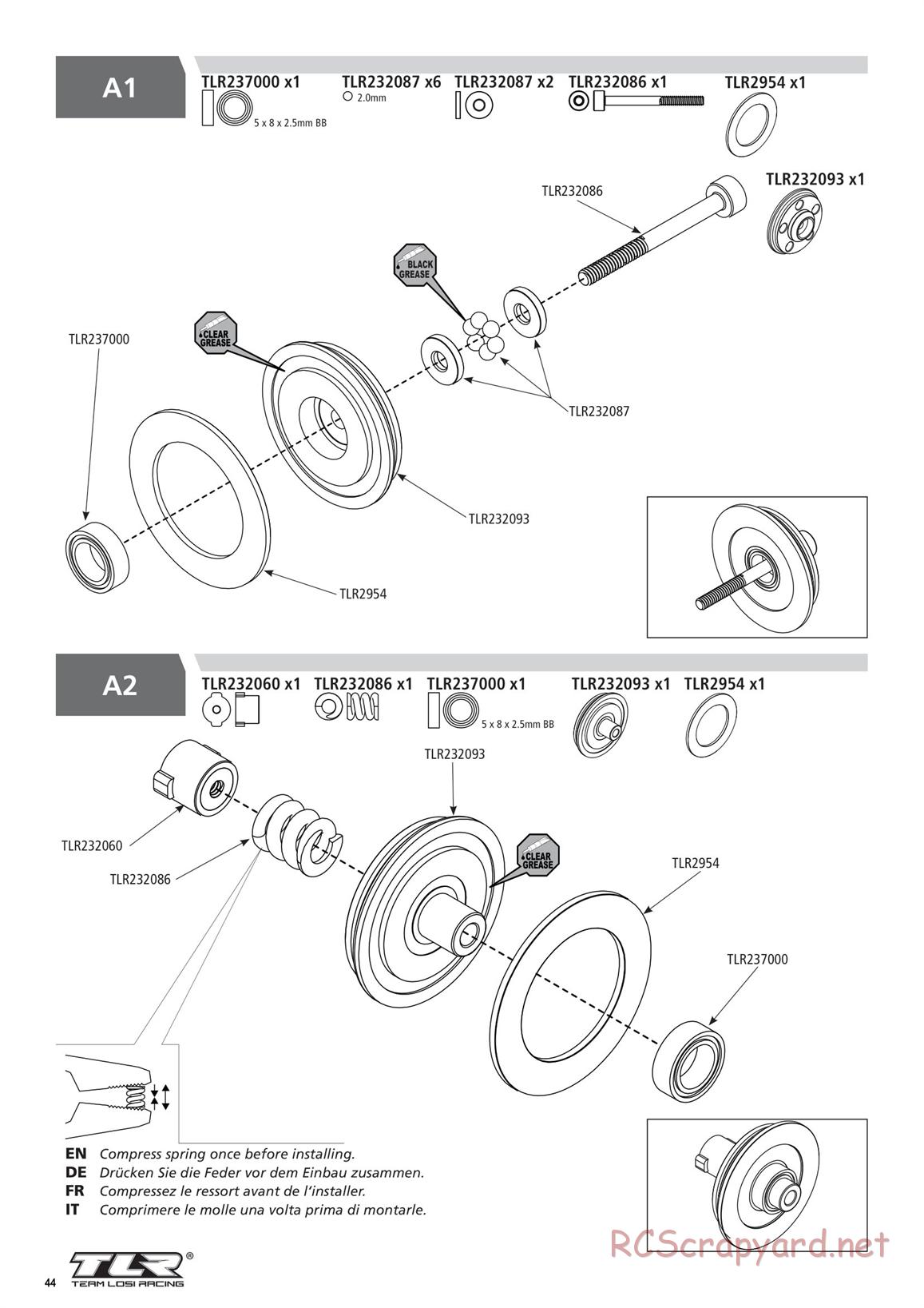 Team Losi - TLR 22 5.0 SR Race Spec - Manual - Page 44