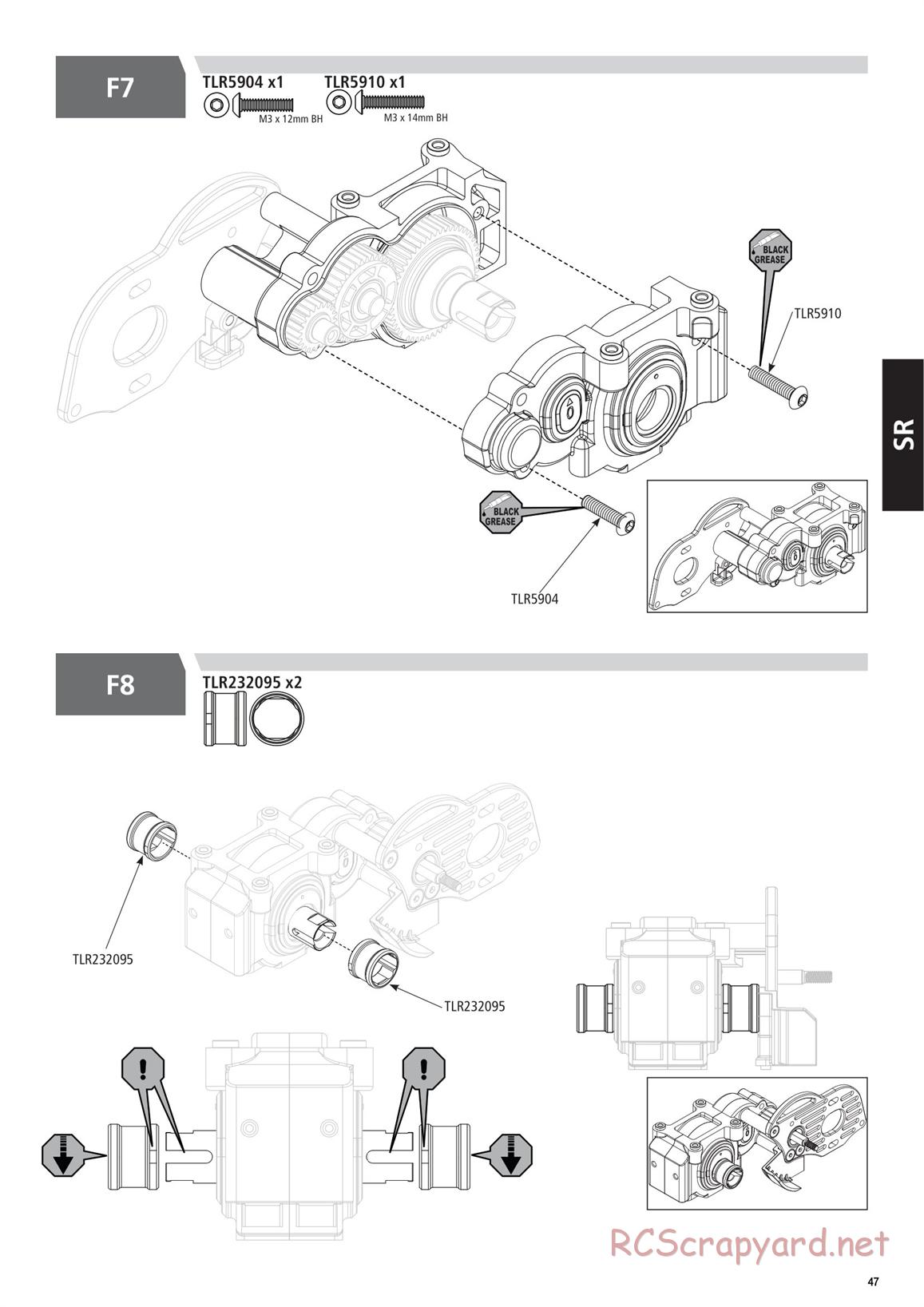 Team Losi - TLR 22 5.0 SR Race Spec - Manual - Page 47