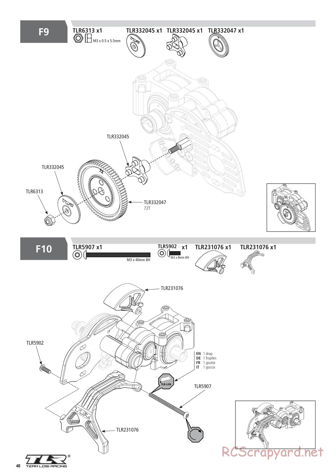 Team Losi - TLR 22 5.0 SR Race Spec - Manual - Page 48