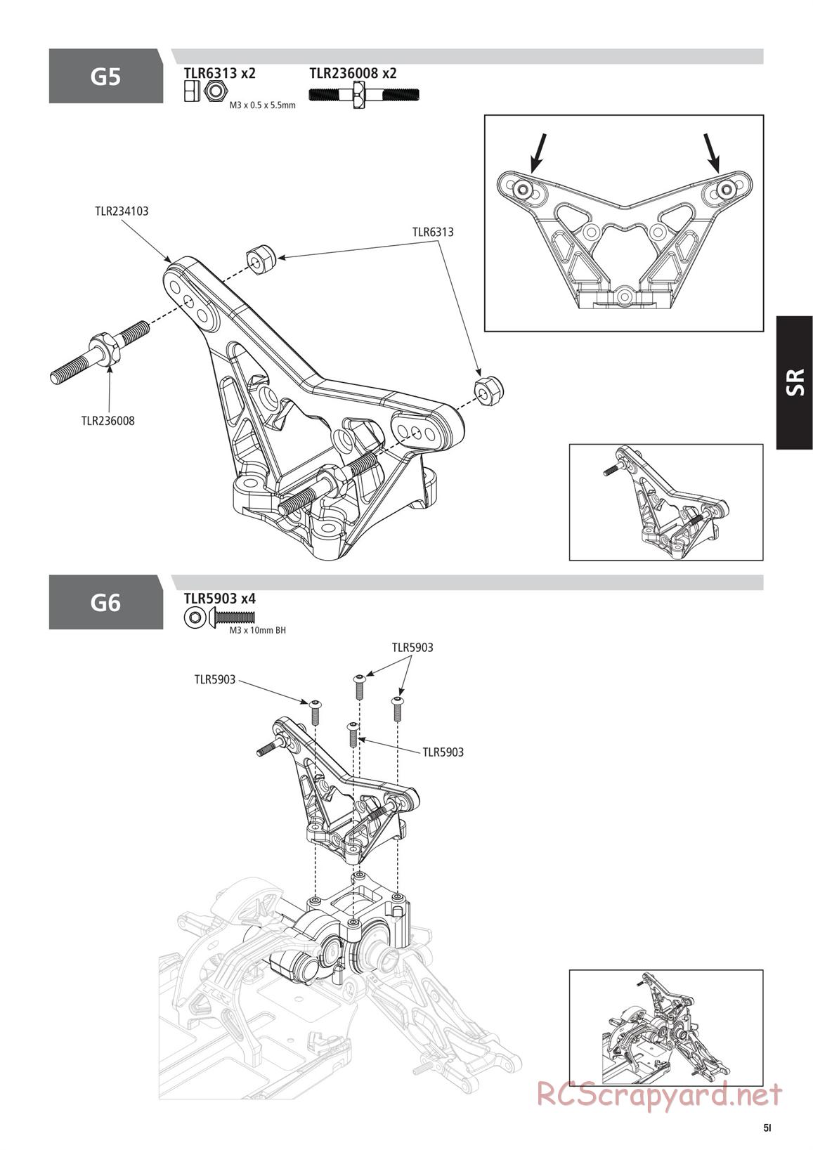 Team Losi - TLR 22 5.0 SR Race Spec - Manual - Page 51