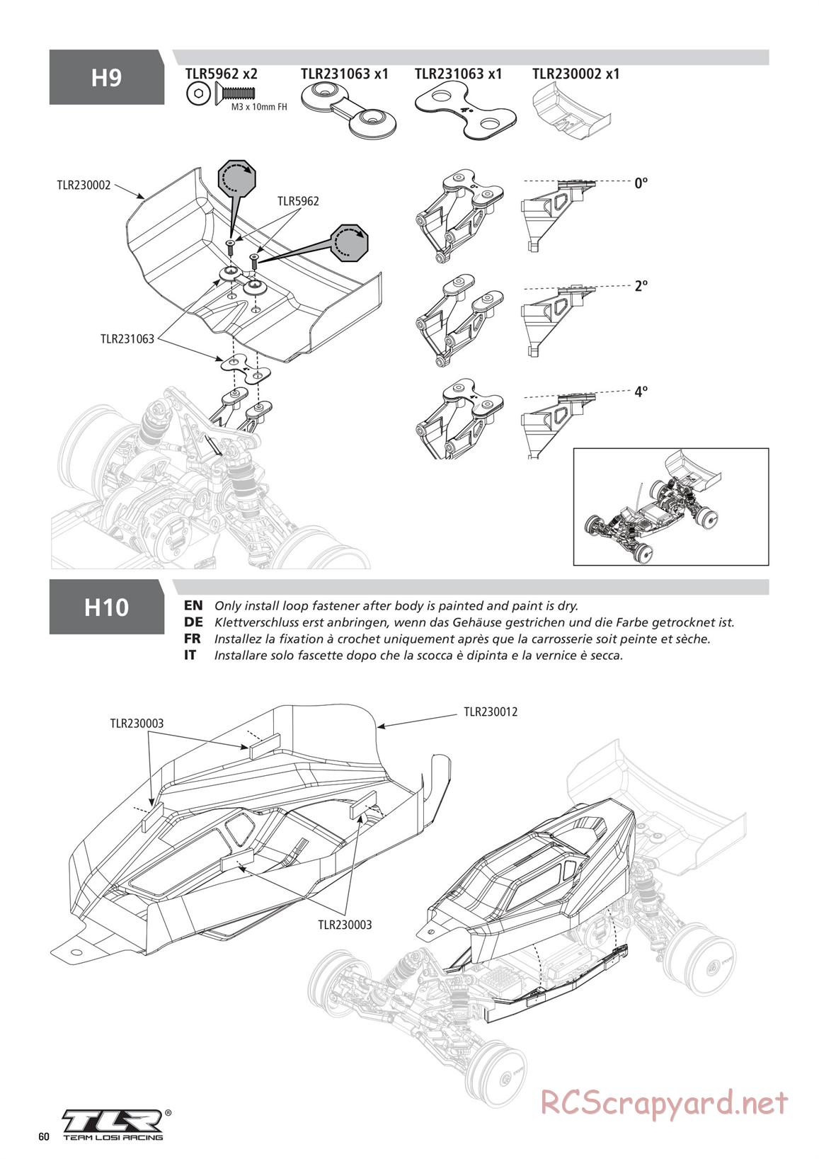 Team Losi - TLR 22 5.0 SR Race Spec - Manual - Page 60
