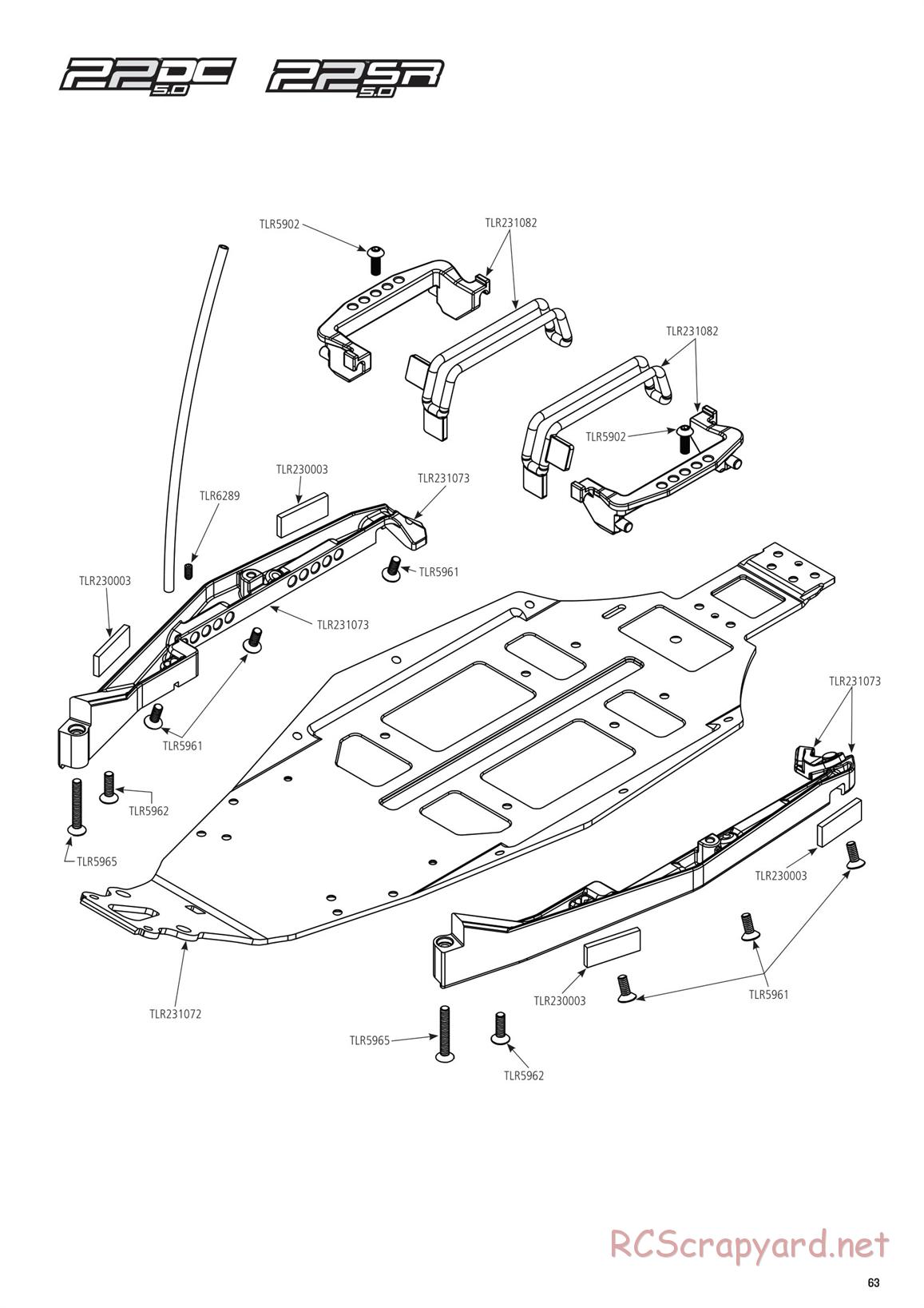 Team Losi - TLR 22 5.0 SR Race Spec - Manual - Page 63