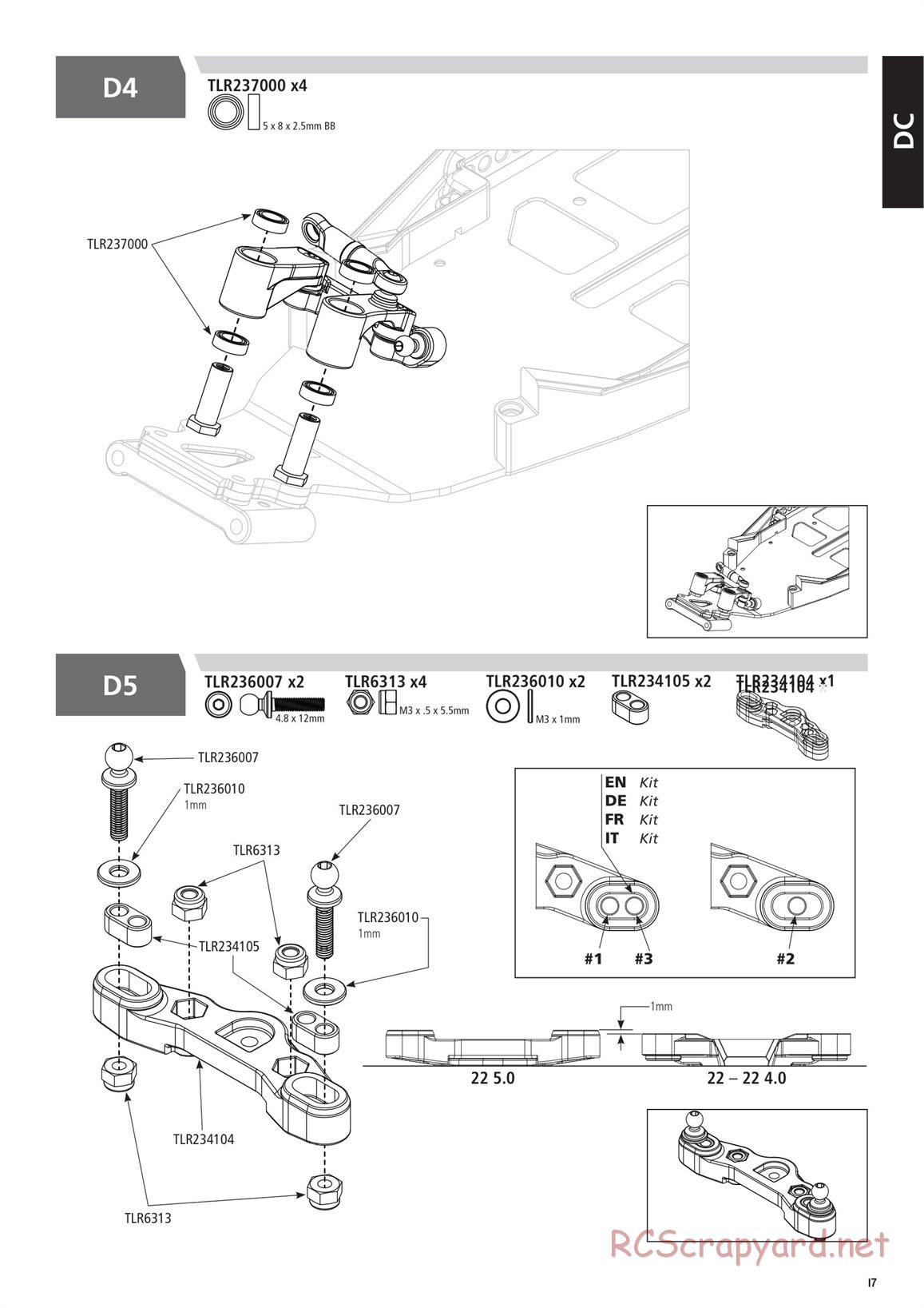 Team Losi - TLR 22 5.0 DC Race - Manual - Page 17