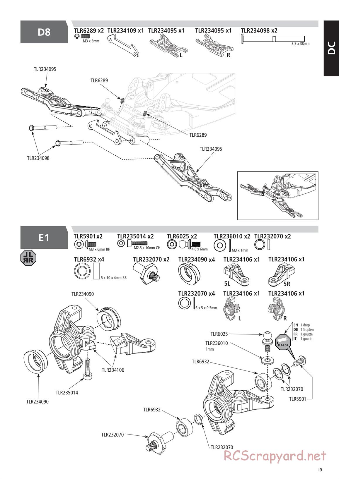 Team Losi - TLR 22 5.0 DC Race - Manual - Page 19