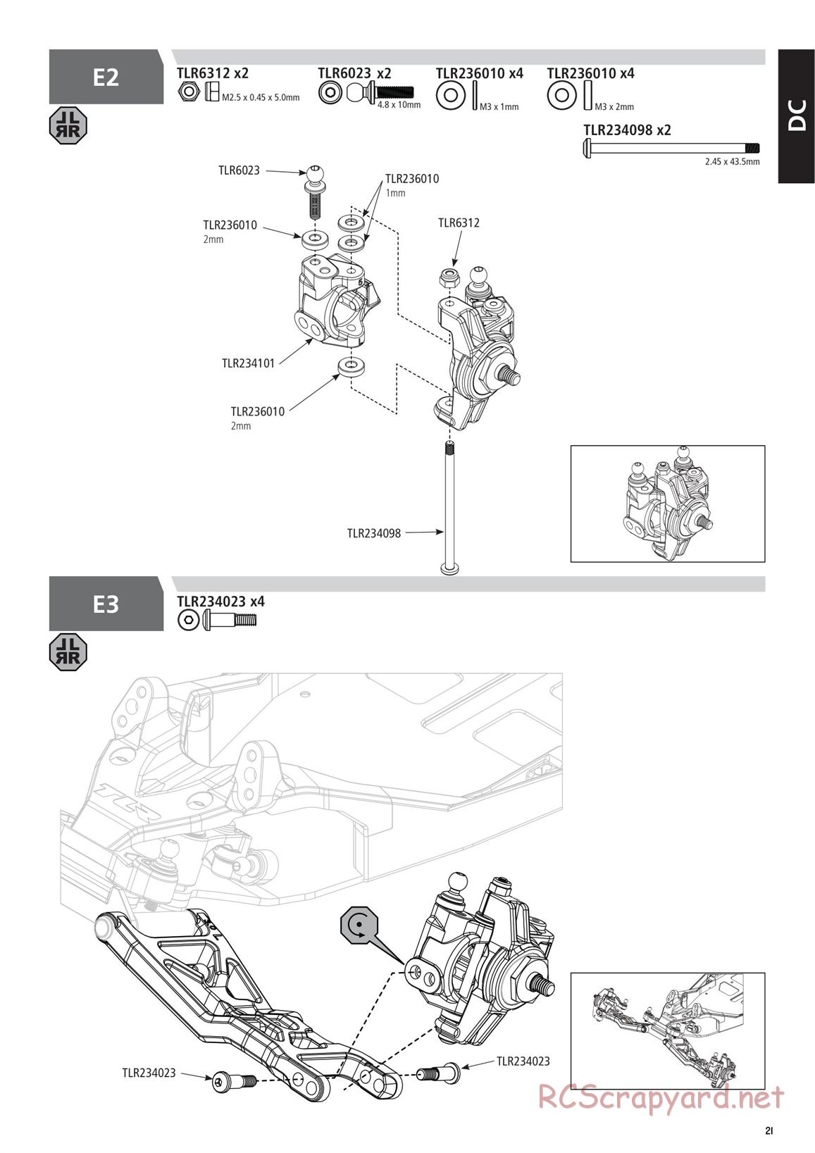 Team Losi - TLR 22 5.0 DC Race - Manual - Page 21