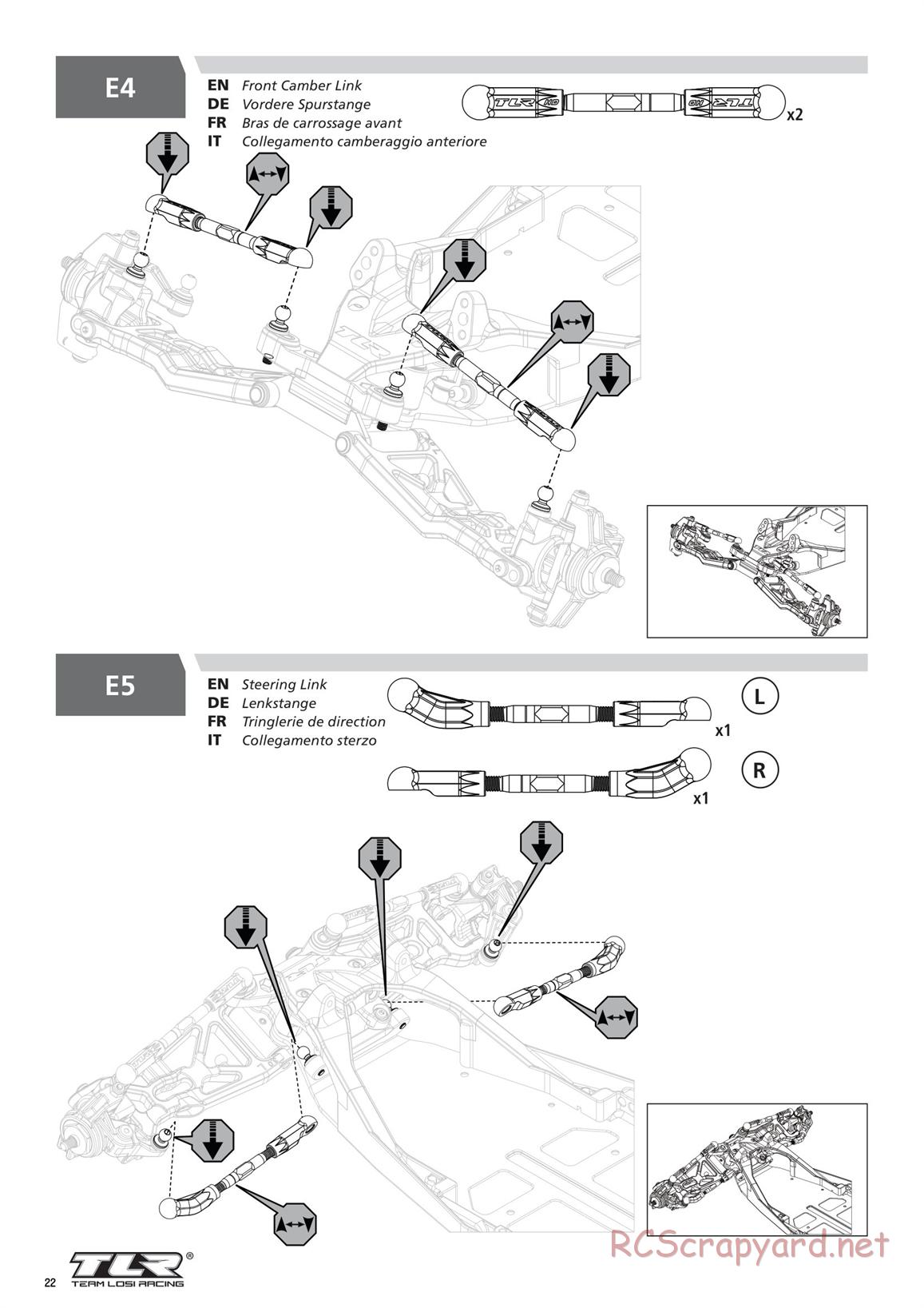 Team Losi - TLR 22 5.0 DC Race - Manual - Page 22