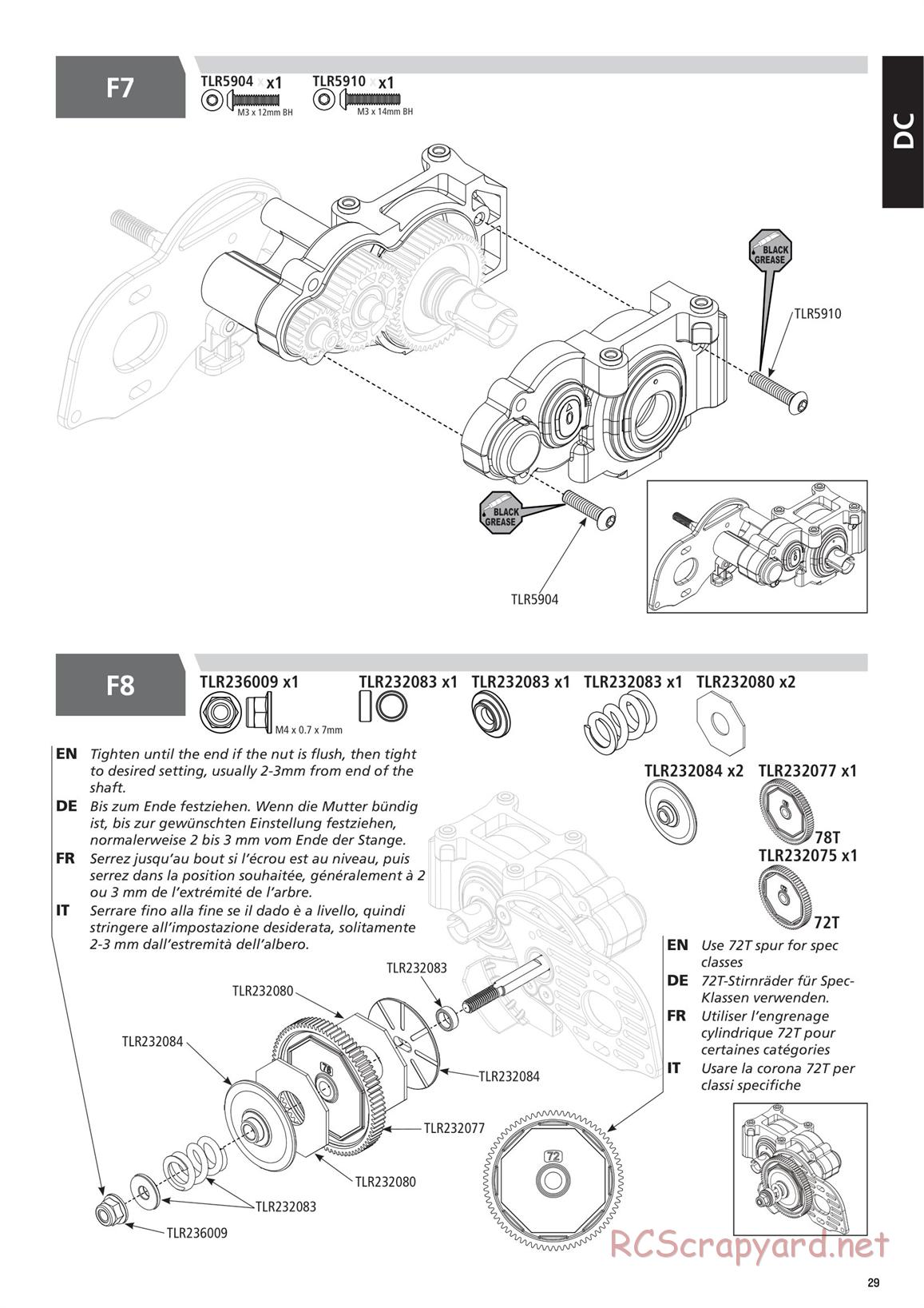 Team Losi - TLR 22 5.0 DC Race - Manual - Page 29