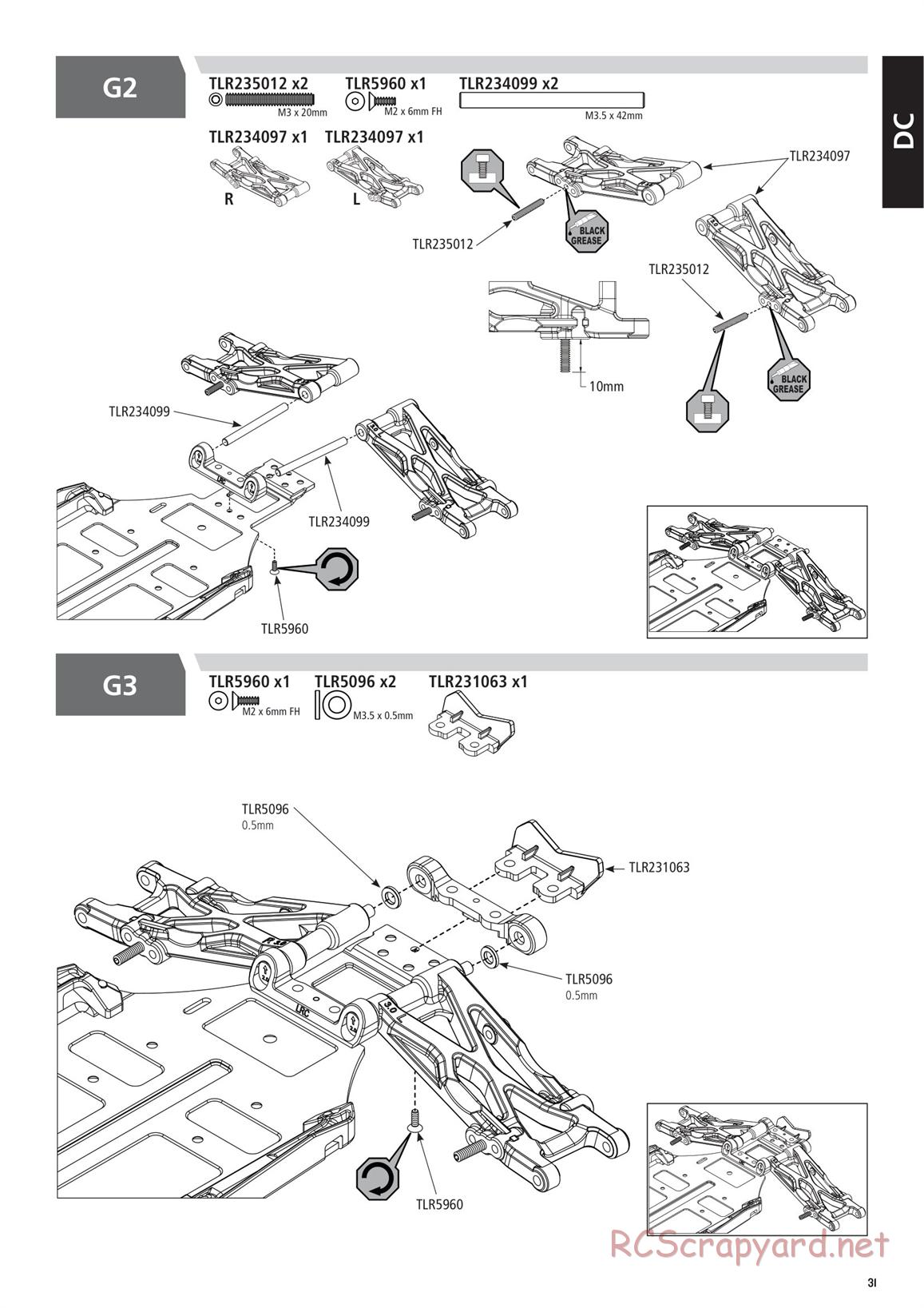 Team Losi - TLR 22 5.0 DC Race - Manual - Page 31