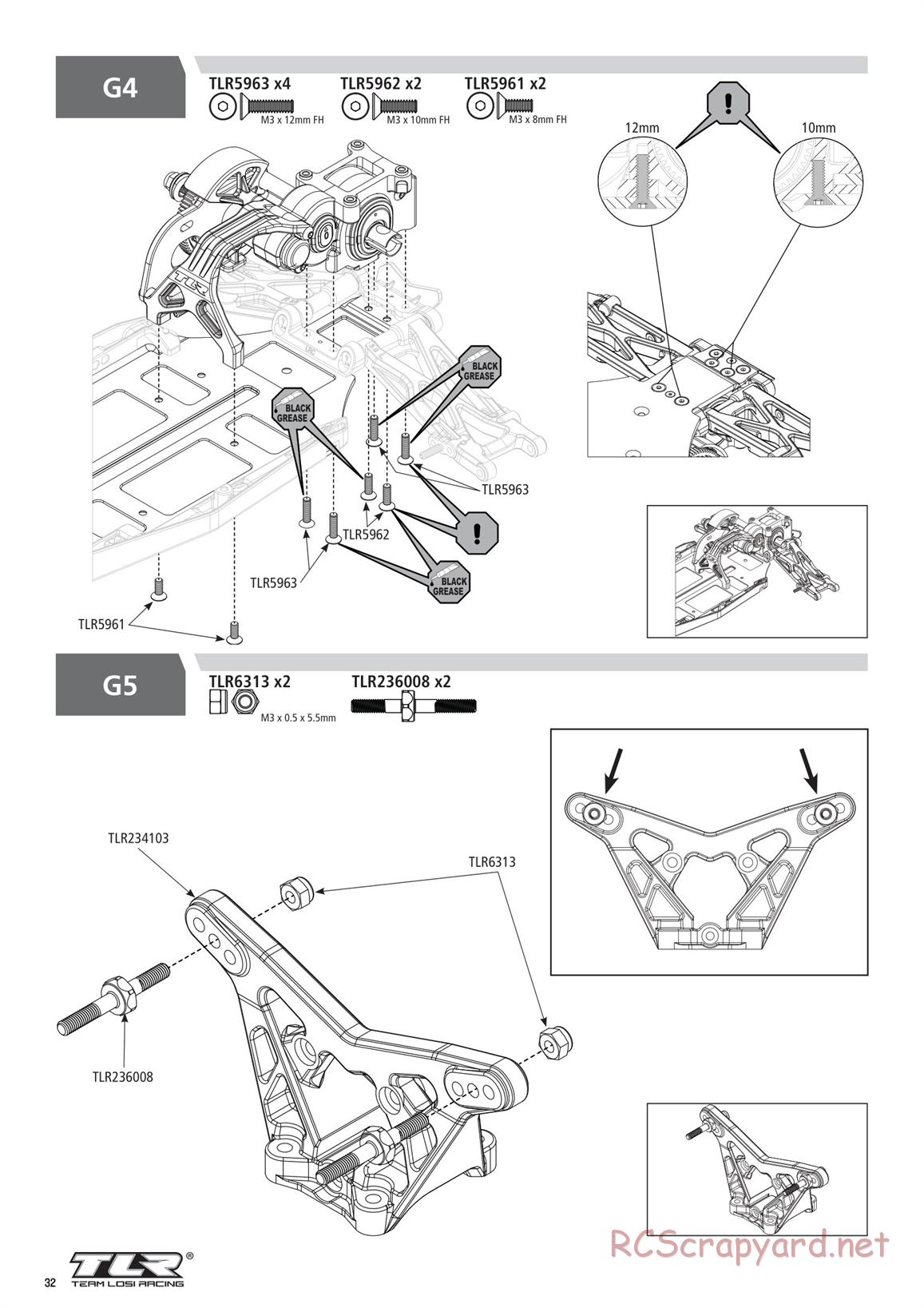 Team Losi - TLR 22 5.0 DC Race - Manual - Page 32