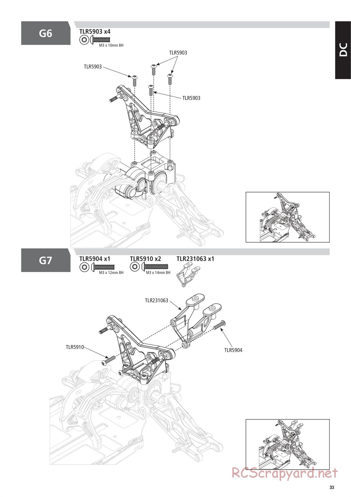 Team Losi - TLR 22 5.0 DC Race - Manual - Page 33