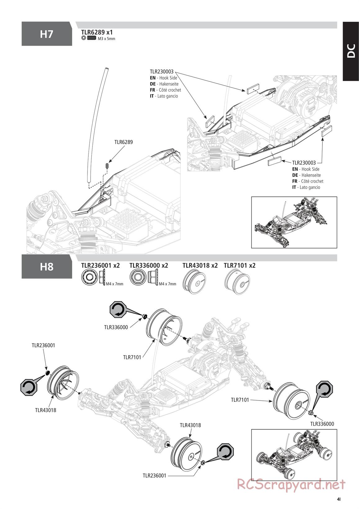 Team Losi - TLR 22 5.0 DC Race - Manual - Page 41