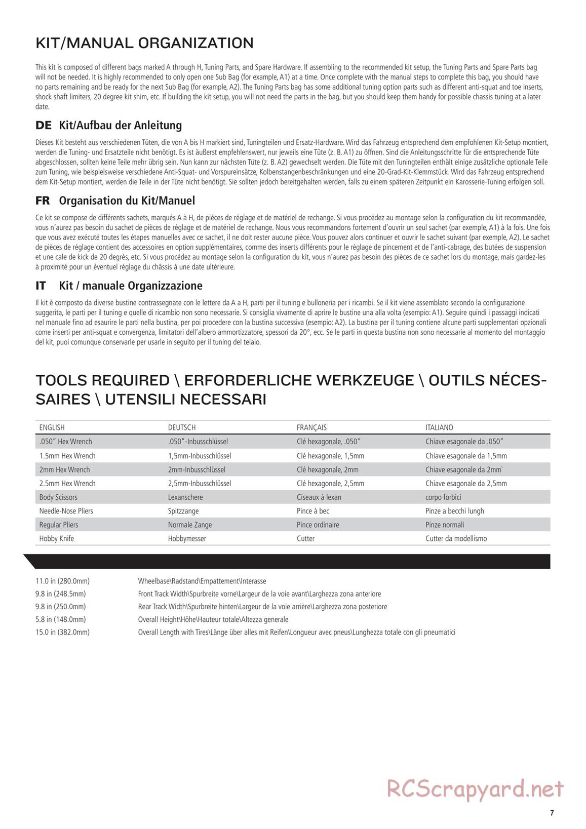 Team Losi - TLR 22 5.0 AC Race - Manual - Page 7