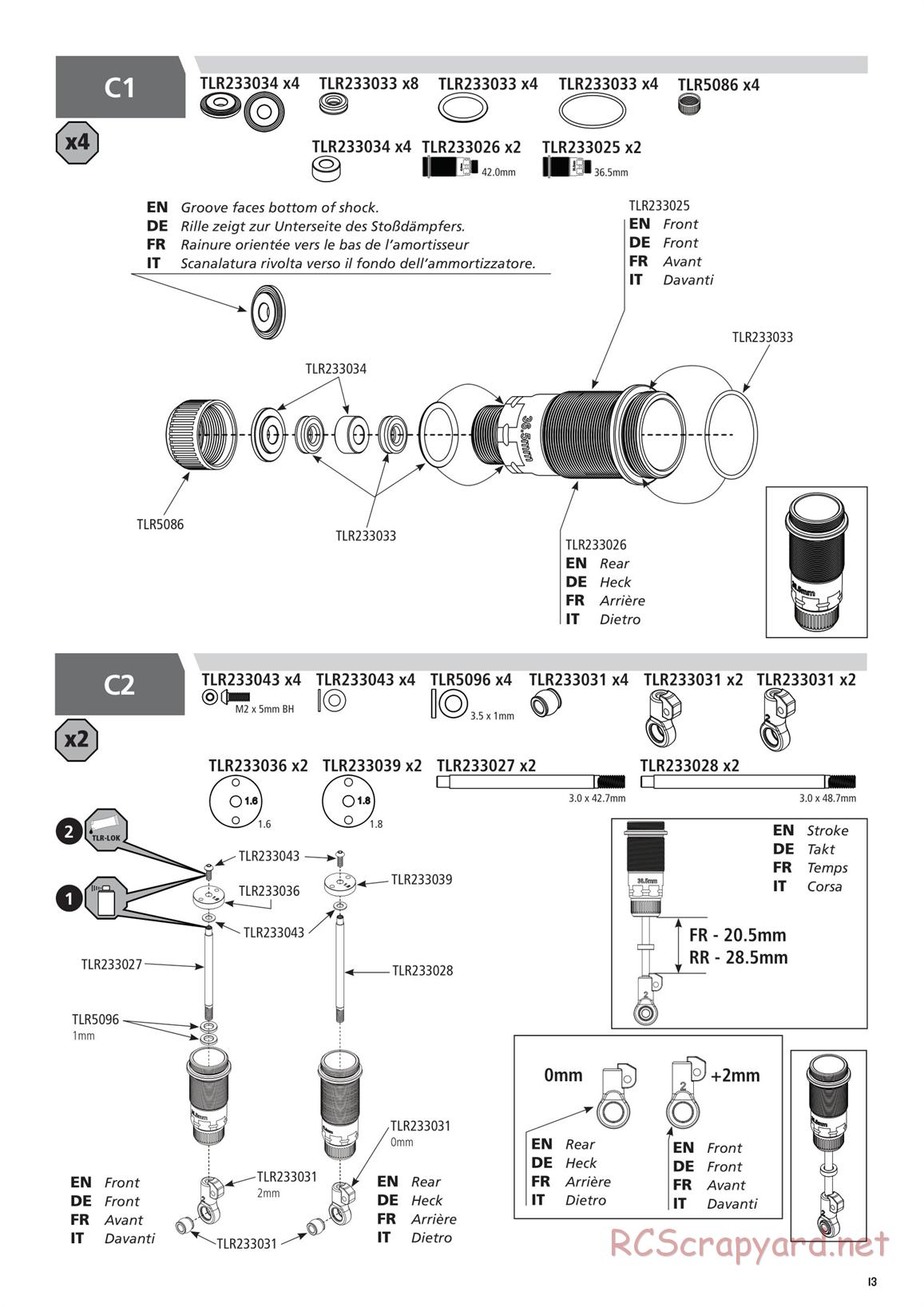 Team Losi - TLR 22 5.0 AC Race - Manual - Page 13