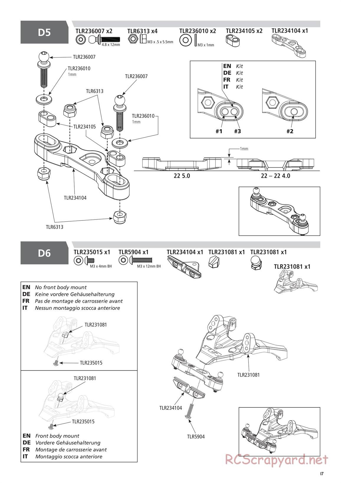 Team Losi - TLR 22 5.0 AC Race - Manual - Page 17