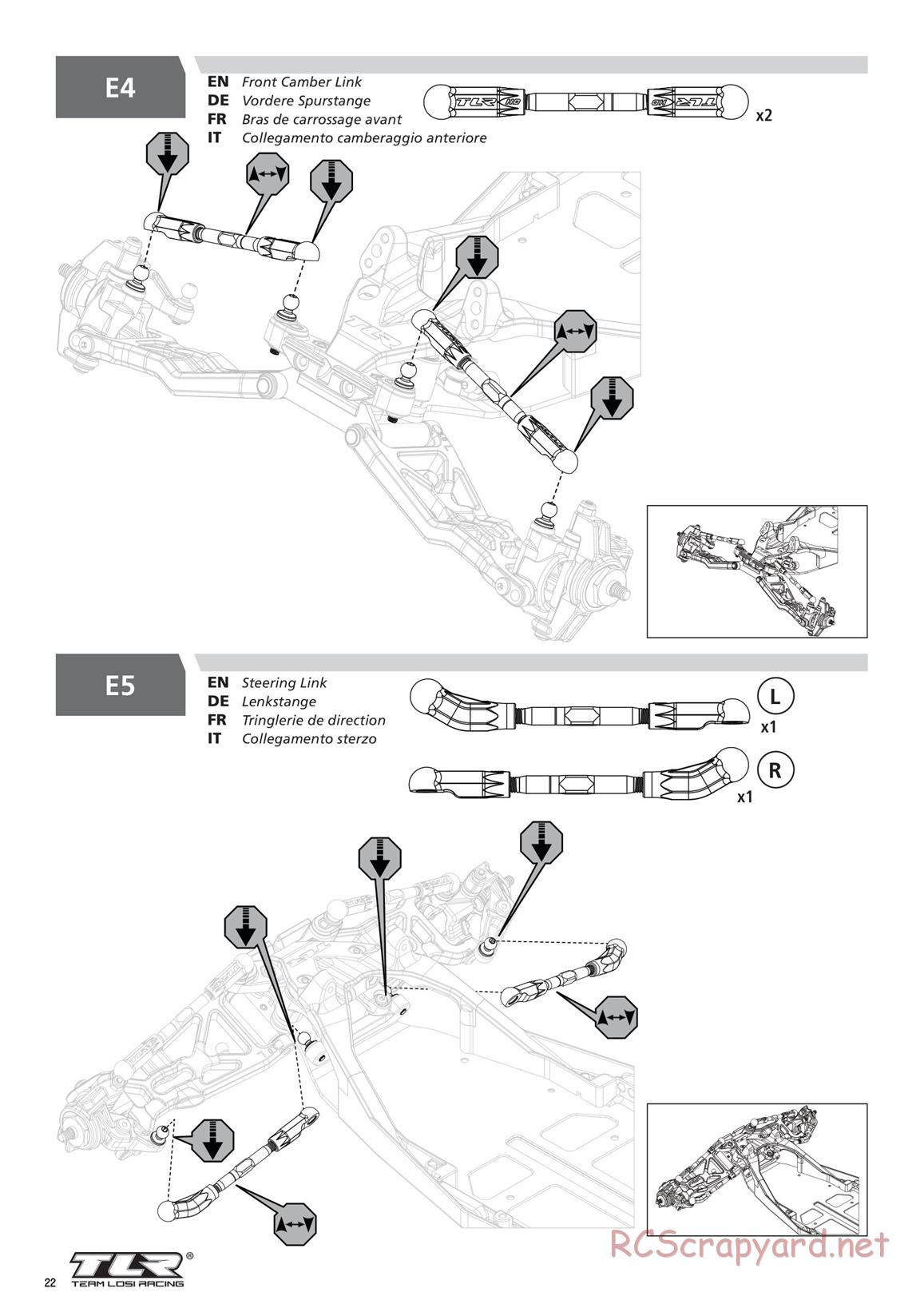 Team Losi - TLR 22 5.0 AC Race - Manual - Page 22