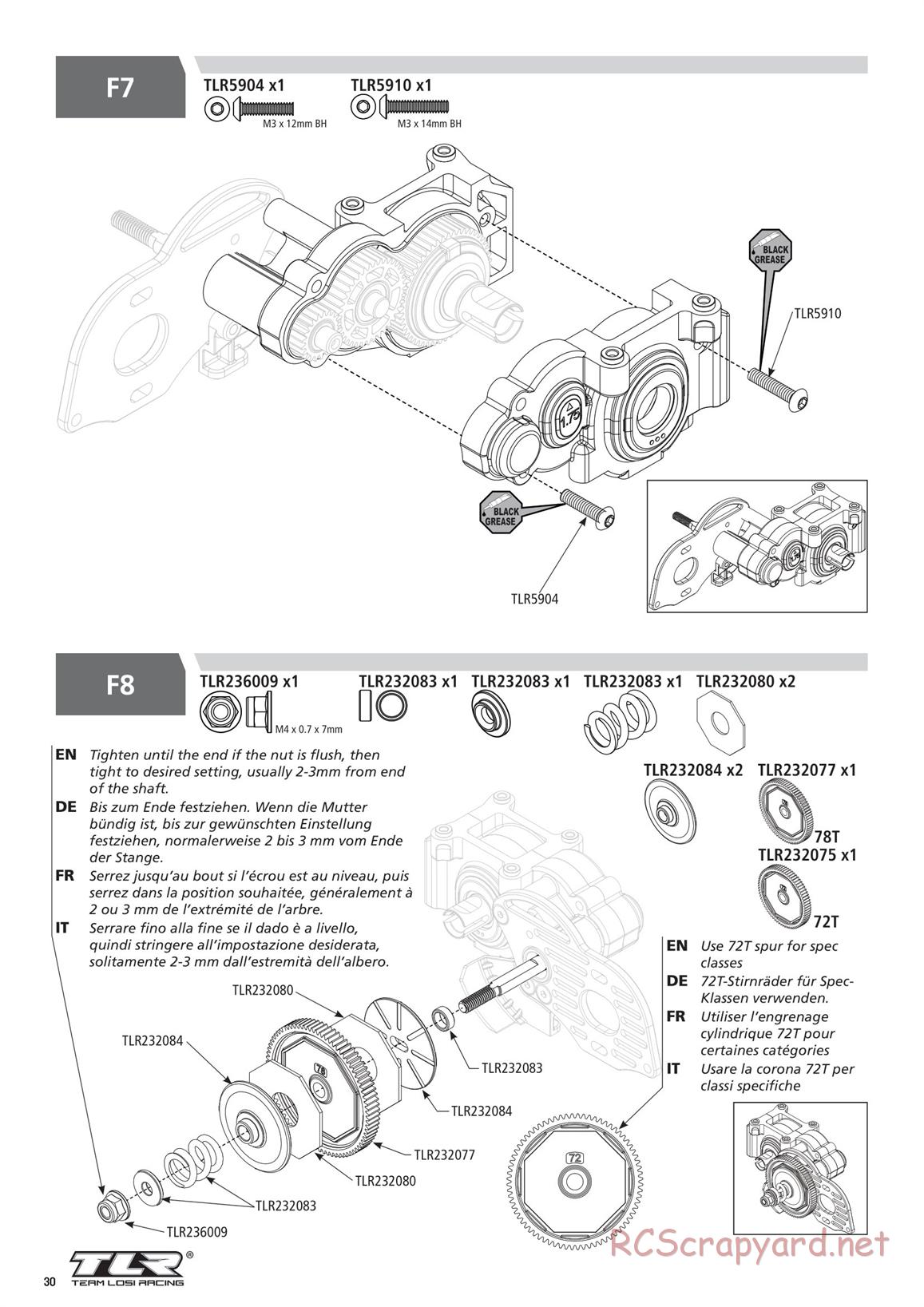 Team Losi - TLR 22 5.0 AC Race - Manual - Page 30