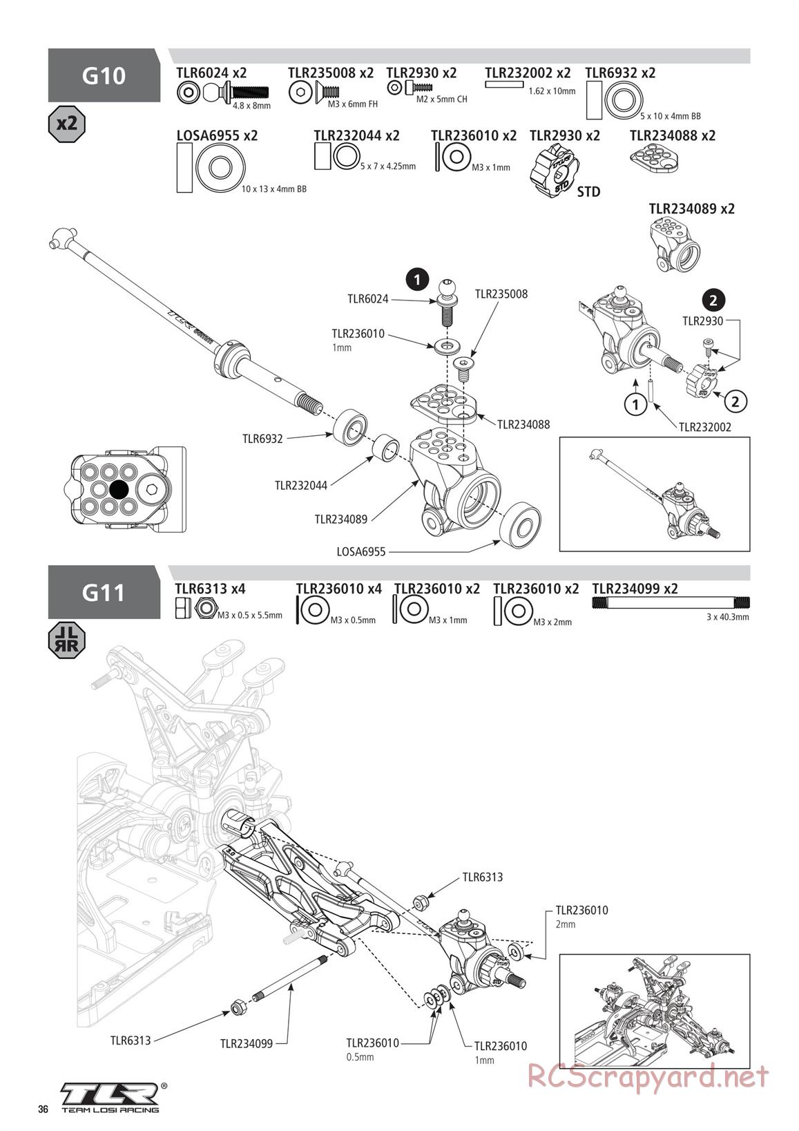 Team Losi - TLR 22 5.0 AC Race - Manual - Page 36