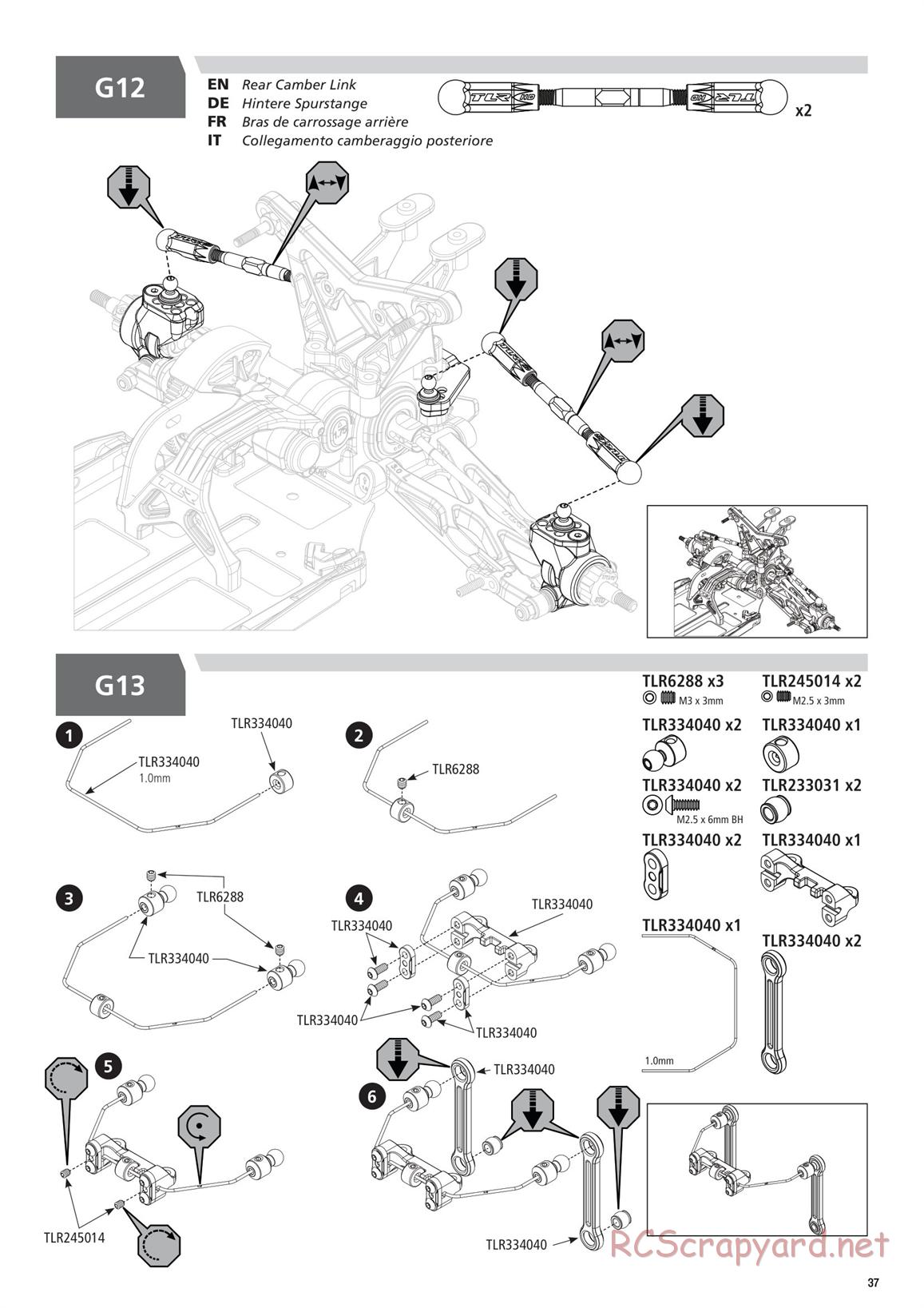 Team Losi - TLR 22 5.0 AC Race - Manual - Page 37