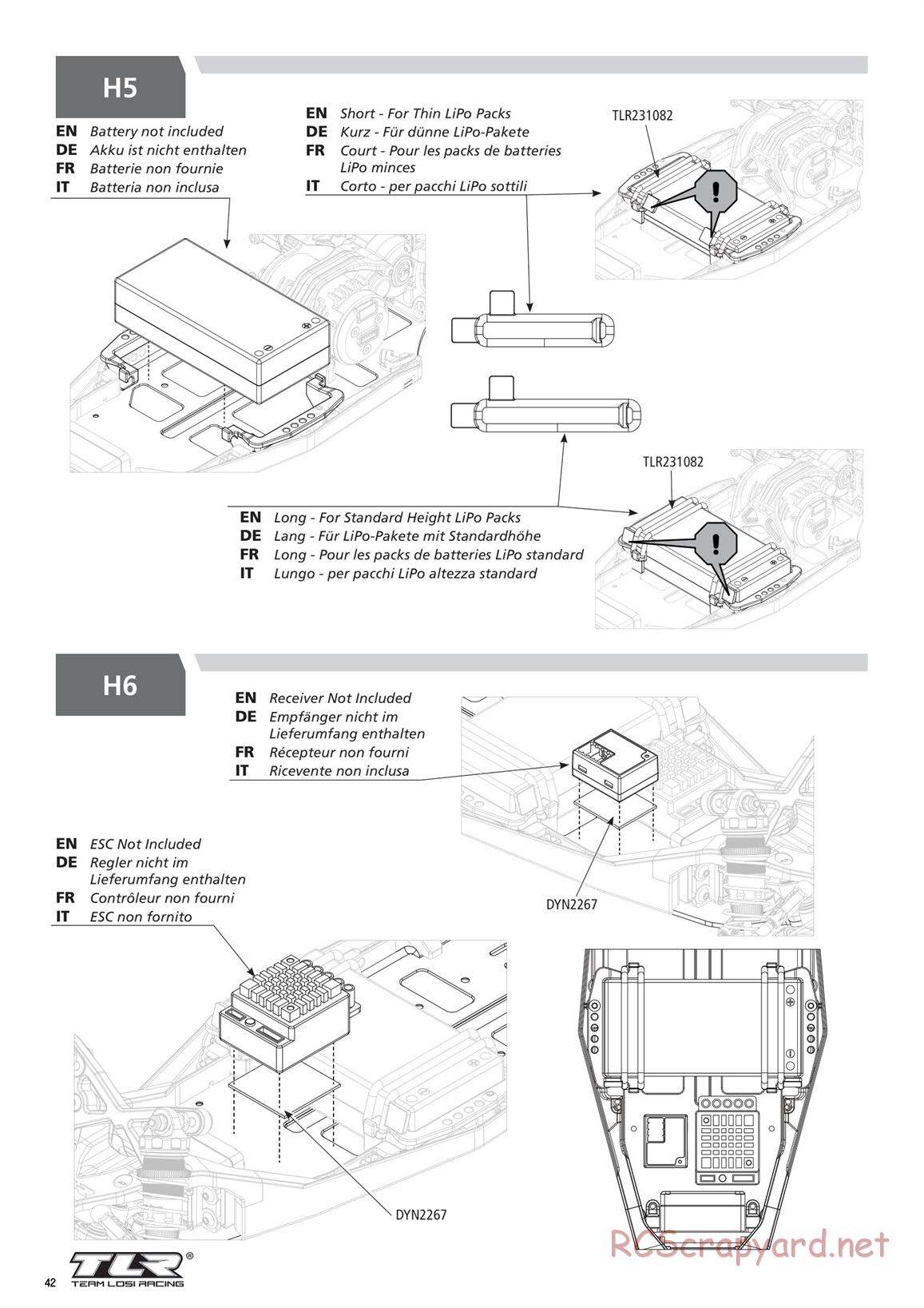 Team Losi - TLR 22 5.0 AC Race - Manual - Page 42