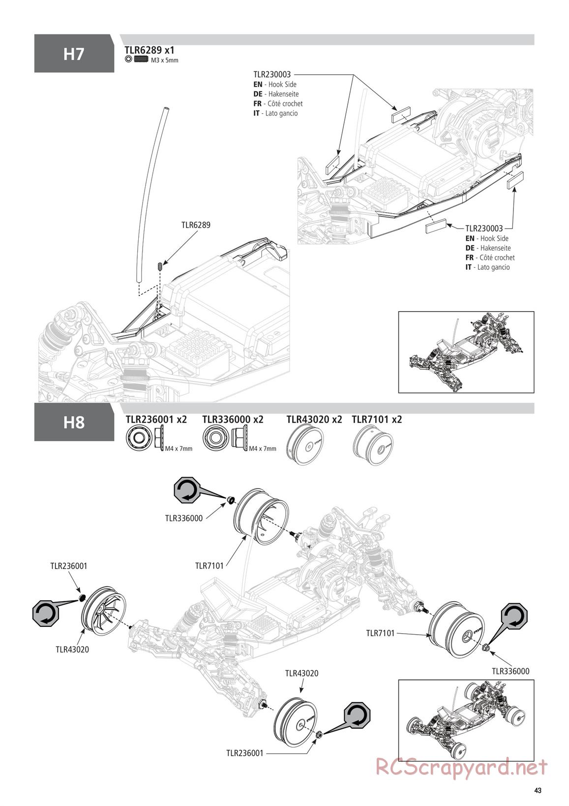 Team Losi - TLR 22 5.0 AC Race - Manual - Page 43