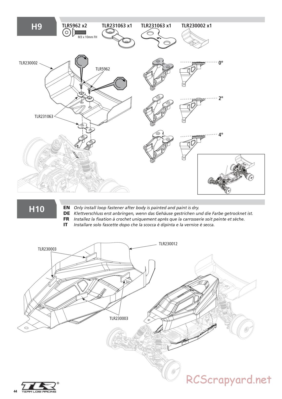 Team Losi - TLR 22 5.0 AC Race - Manual - Page 44
