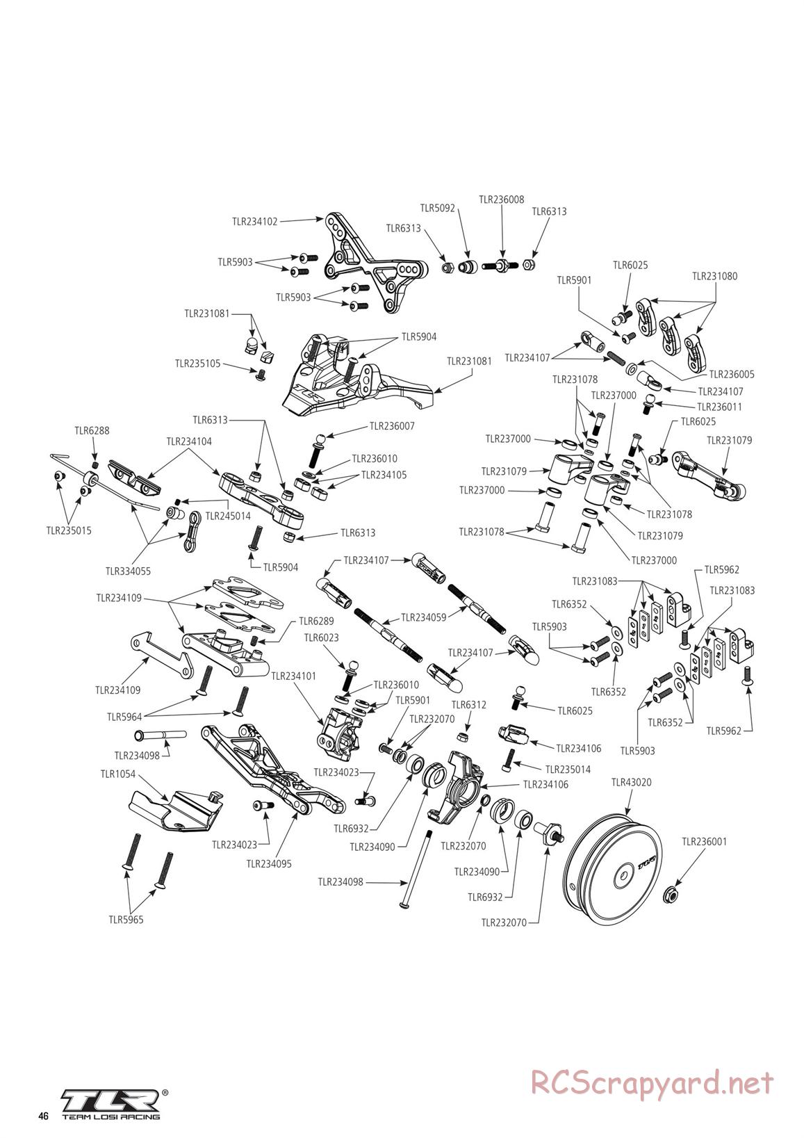 Team Losi - TLR 22 5.0 AC Race - Manual - Page 46