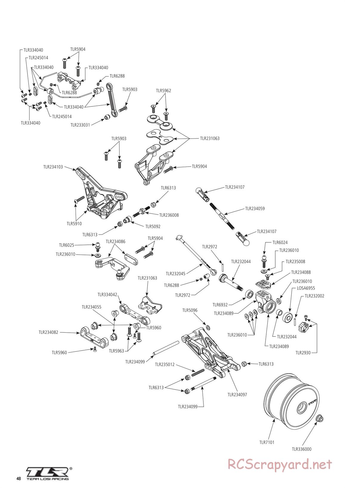 Team Losi - TLR 22 5.0 AC Race - Manual - Page 48