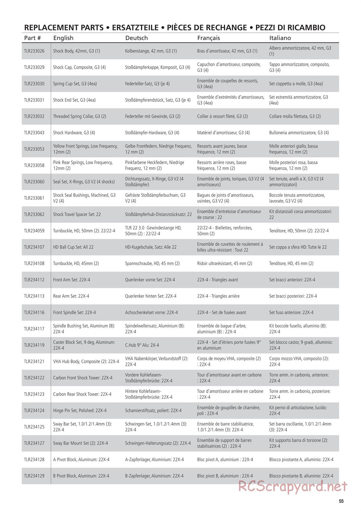 Team Losi - TLR 22X-4 Race - Manual - Page 9