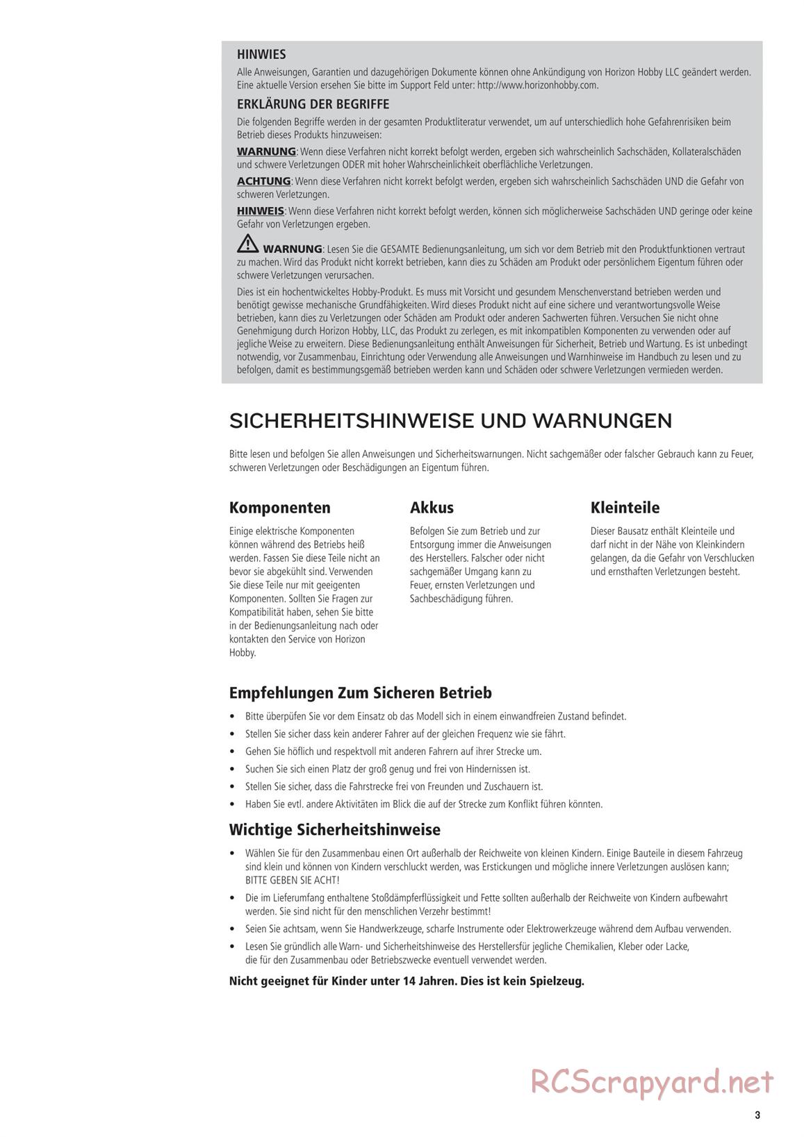 Team Losi - TLR 22X-4 Race - Manual - Page 3