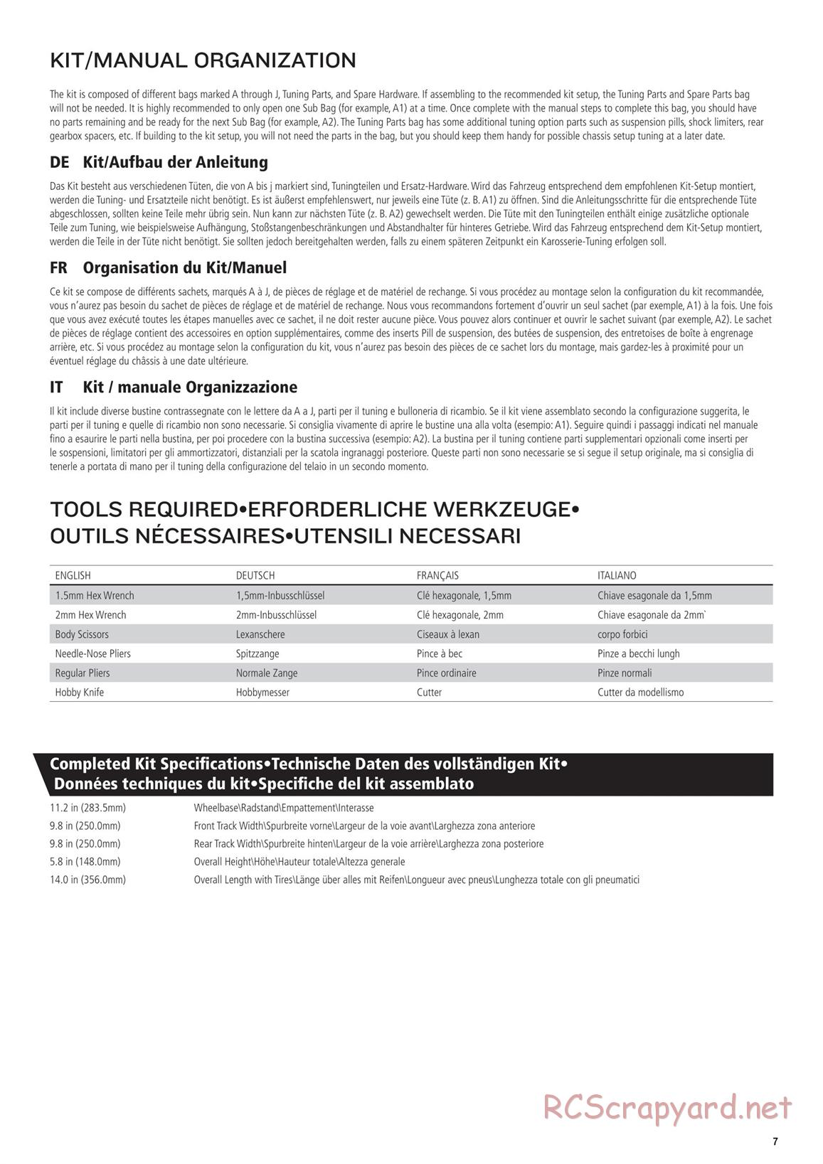 Team Losi - TLR 22X-4 Race - Manual - Page 7