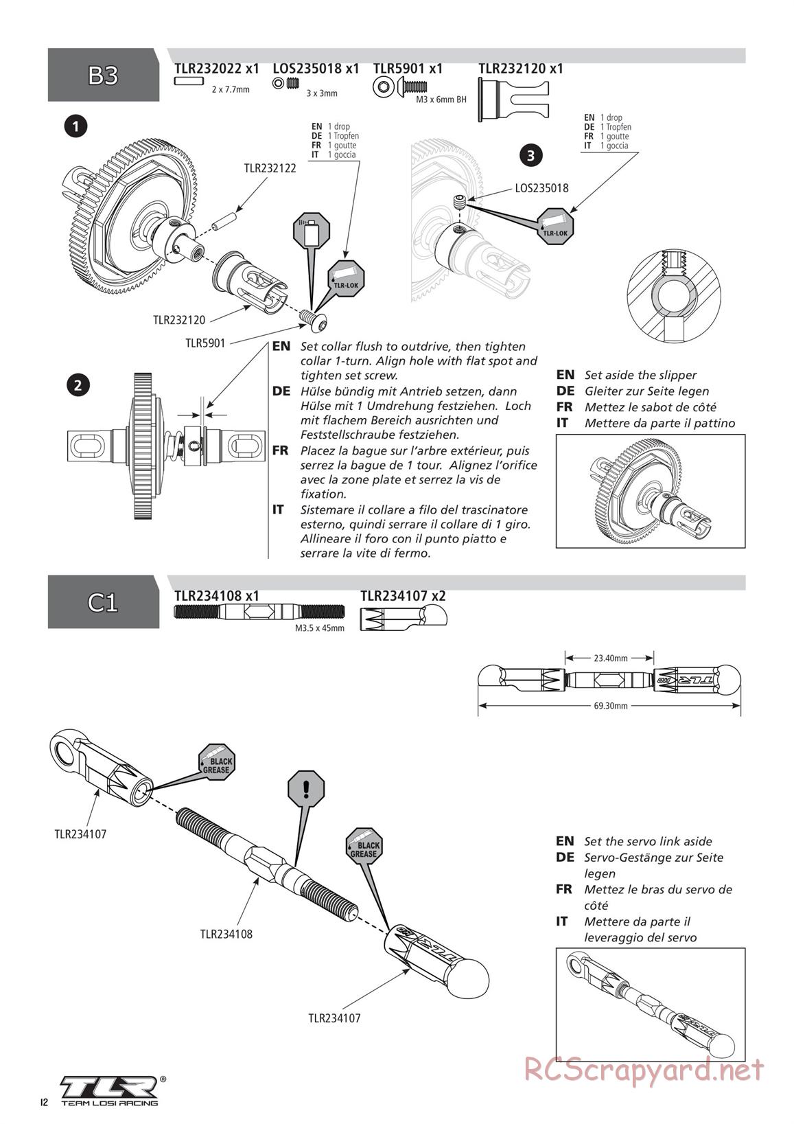 Team Losi - TLR 22X-4 Race - Manual - Page 12