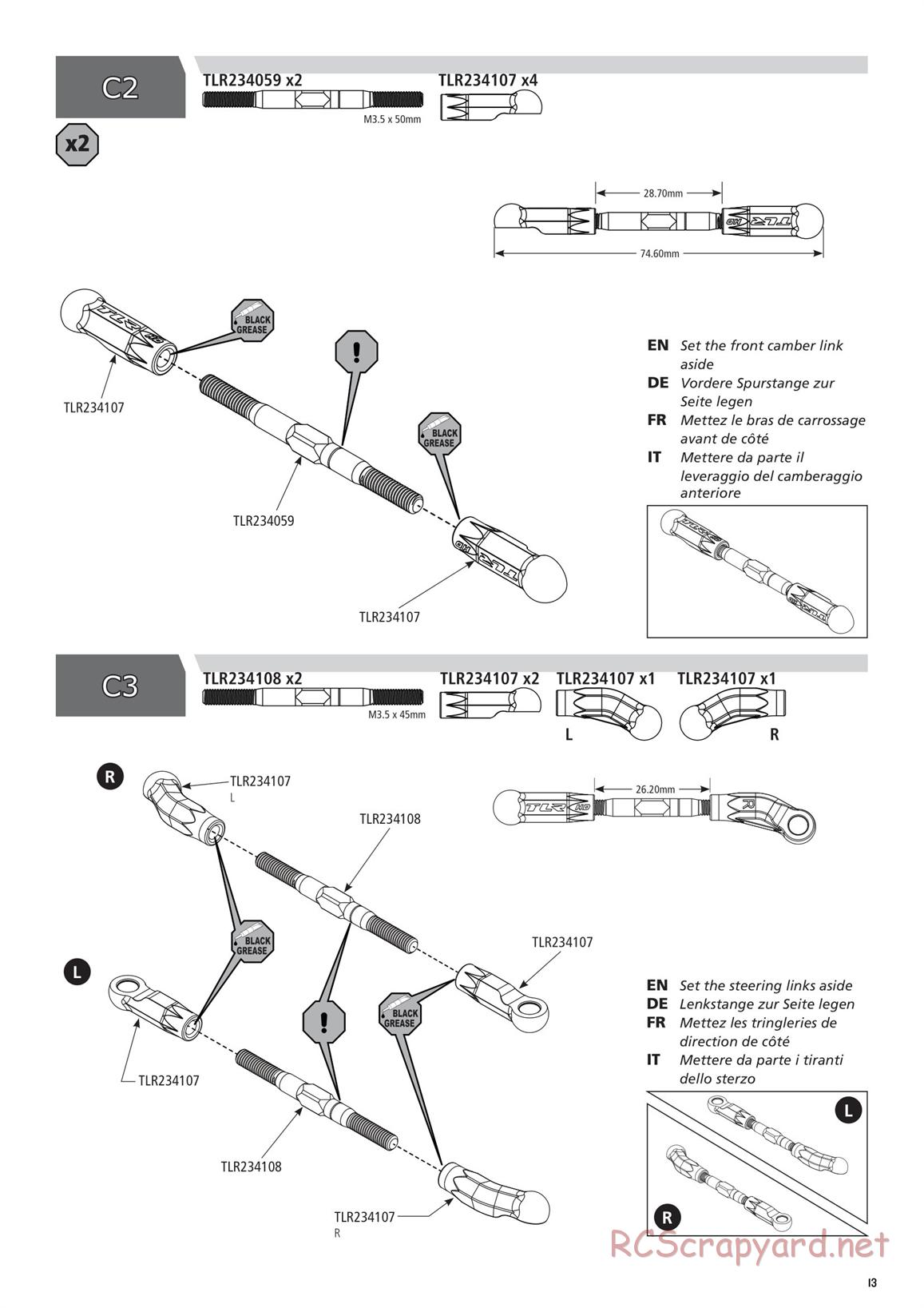 Team Losi - TLR 22X-4 Race - Manual - Page 13