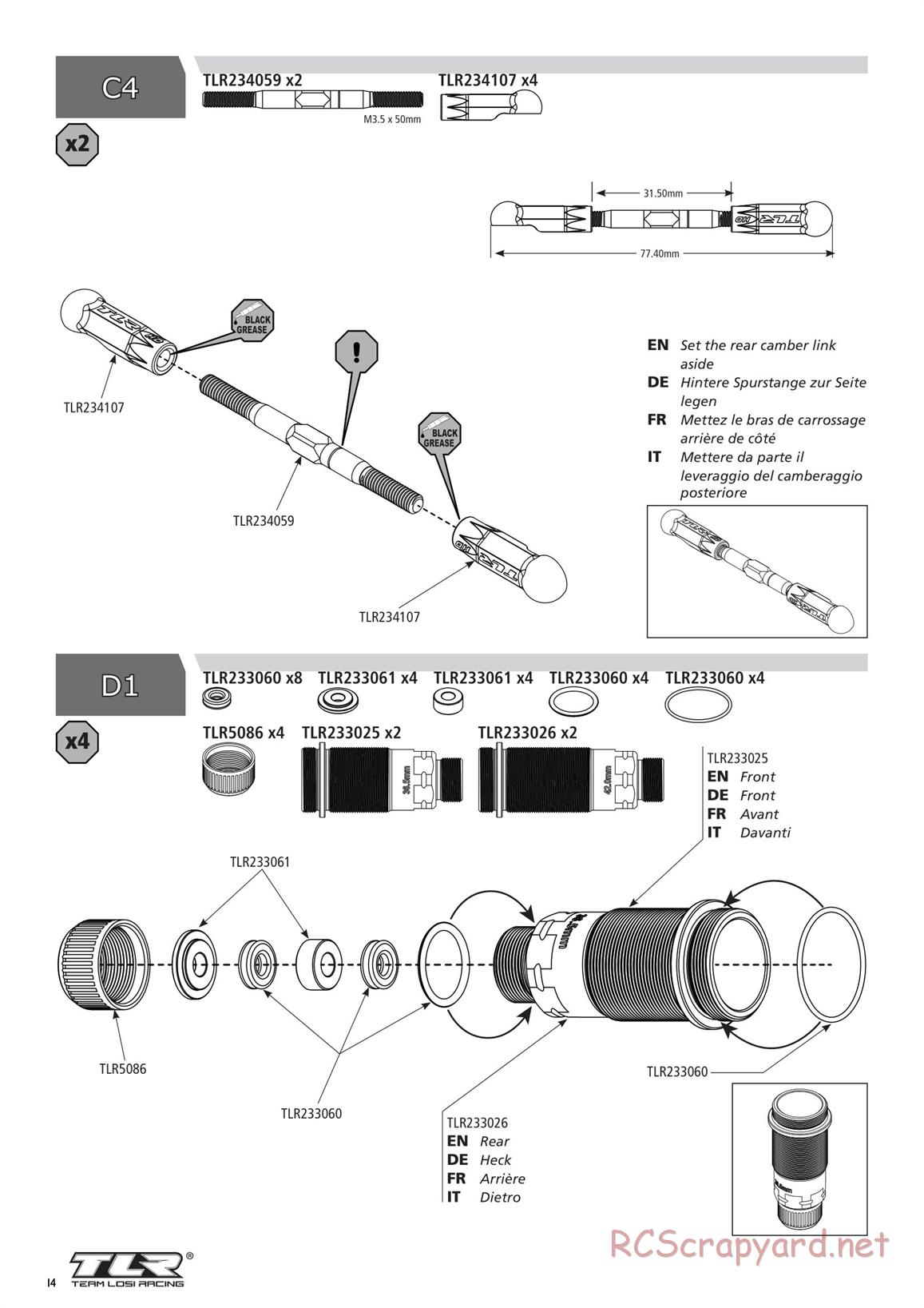 Team Losi - TLR 22X-4 Race - Manual - Page 14