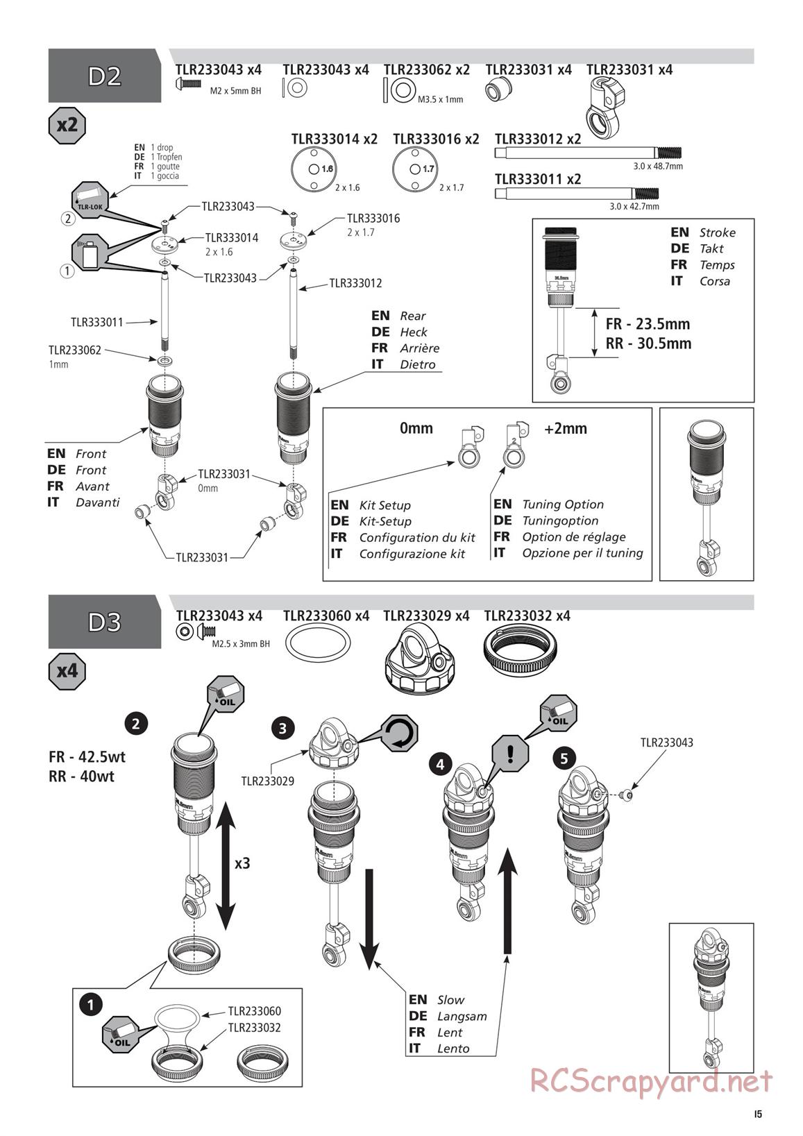 Team Losi - TLR 22X-4 Race - Manual - Page 15