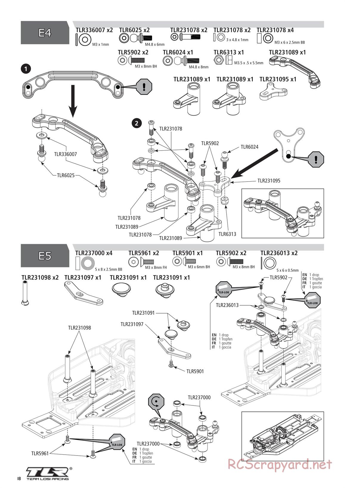 Team Losi - TLR 22X-4 Race - Manual - Page 18