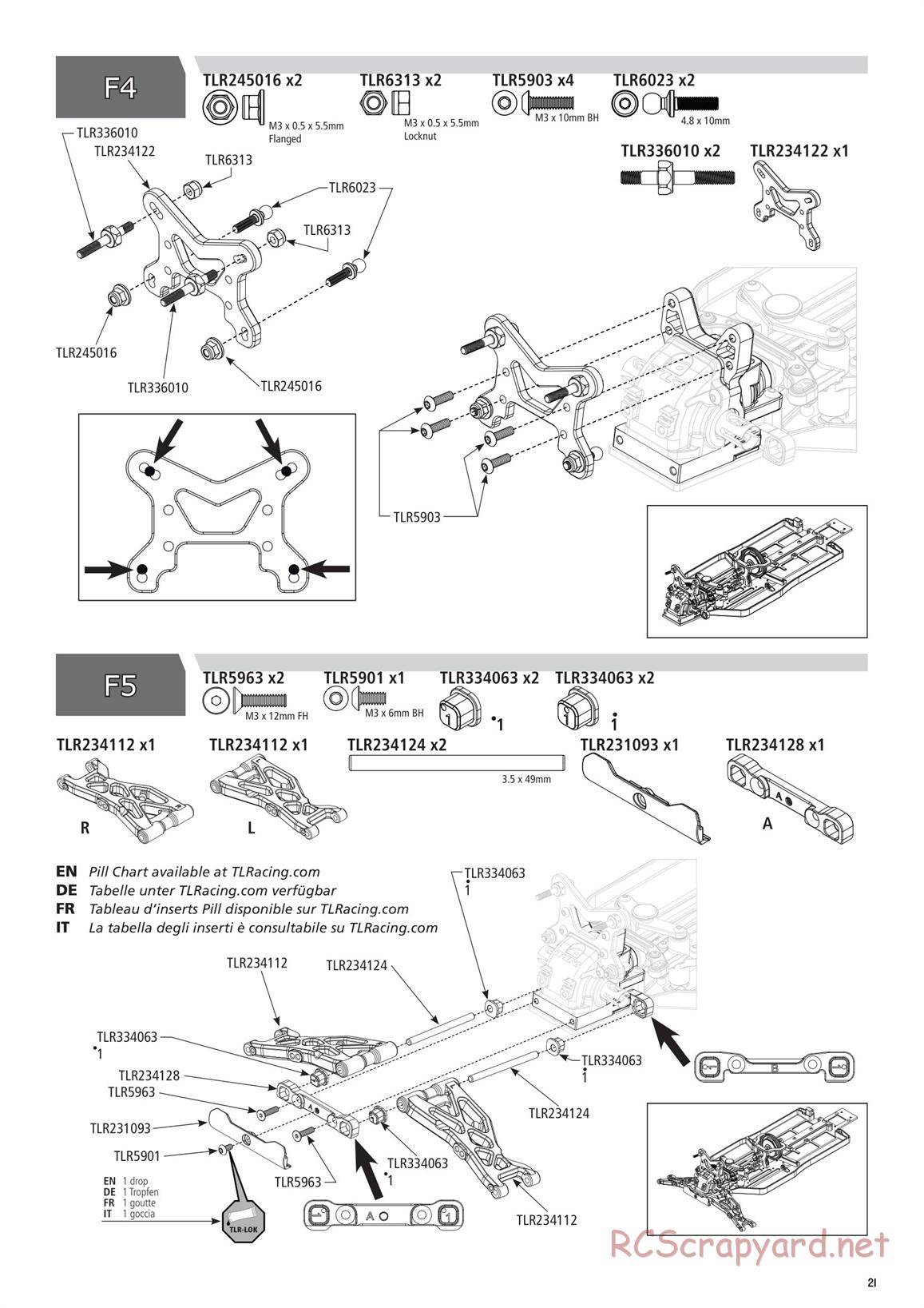 Team Losi - TLR 22X-4 Race - Manual - Page 21